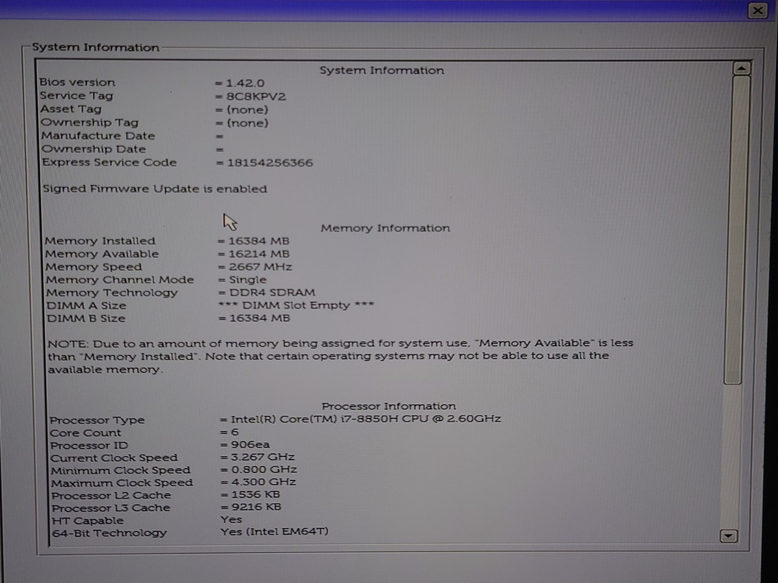 Dell Latitude 5490 14″ FHD i5-8350U 16GB RAM No OS/SSD
