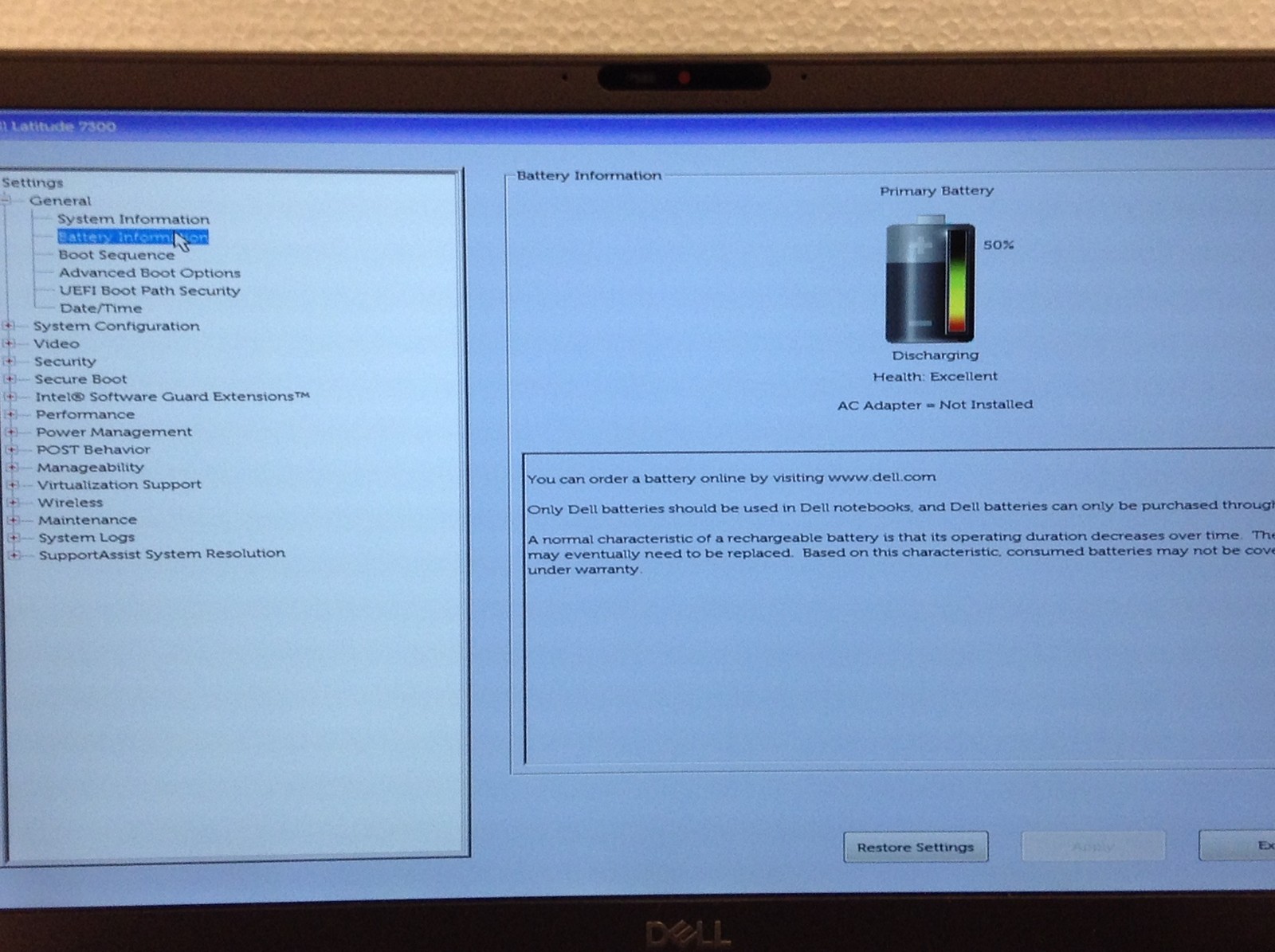 Dell Latitude 7300 13.3″ FHD Laptop i5-8365U 1.60GHz 8GB WiFi AC Adapter, NO HD