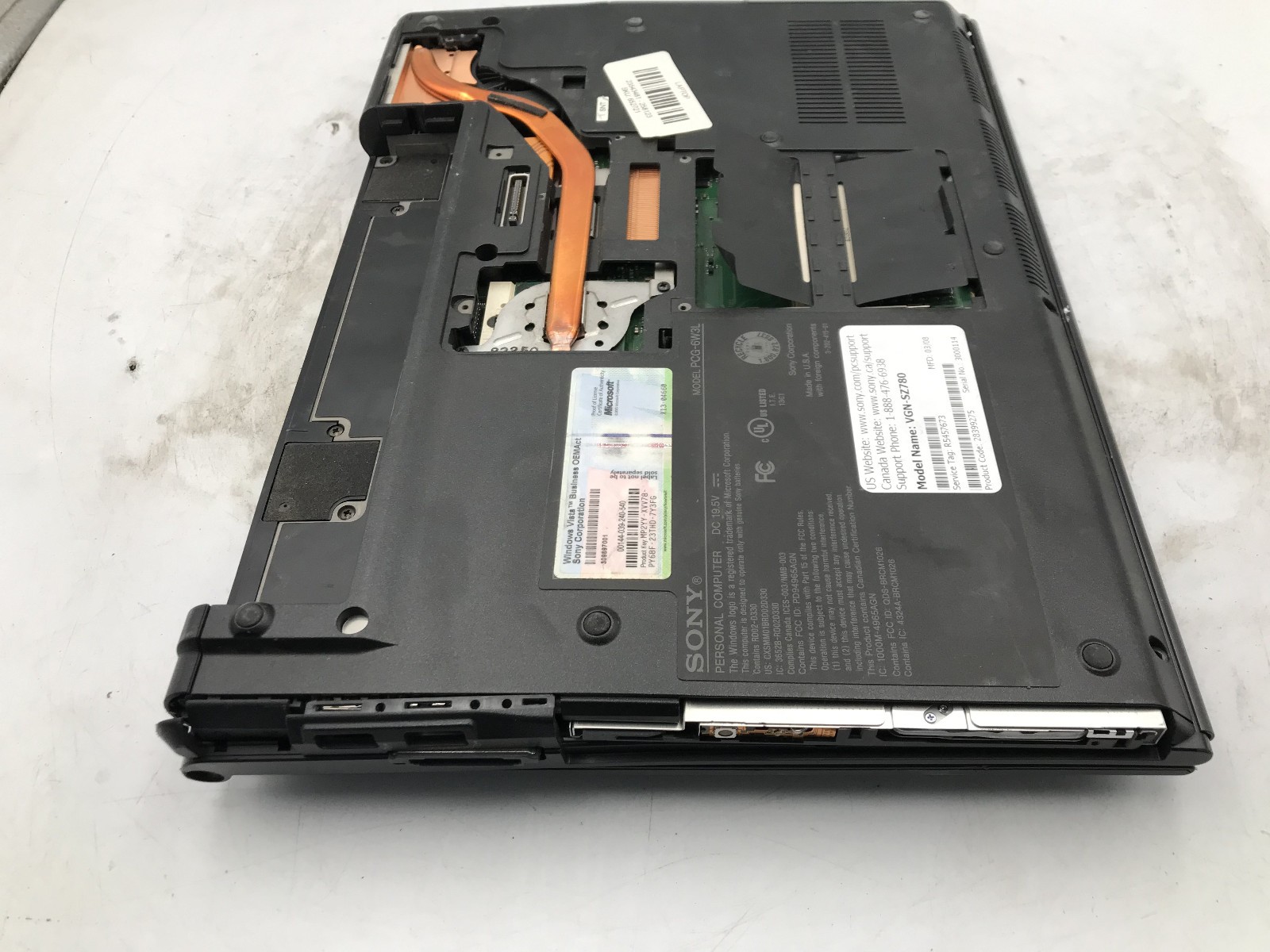SONY VAIO PCG 6W3L – FOR PARTS/REPAIR – INTEL CENTRINO – 2GB RAM – READ DESC -BB