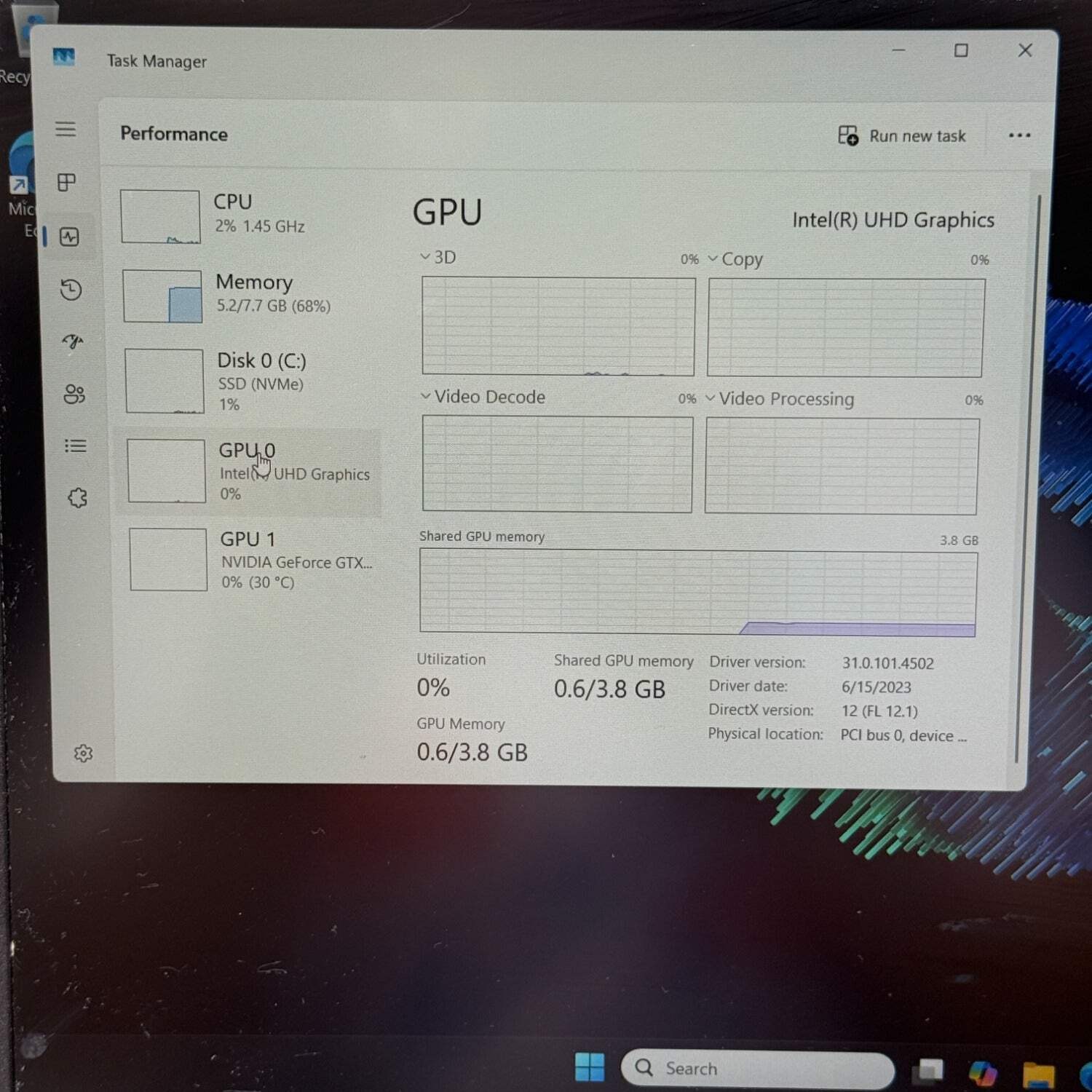 HP Victus UFBVK001 15.6″ i5-12450H 2.0GHz 8GB RAM 512GB SSD GeForce GTX 1650