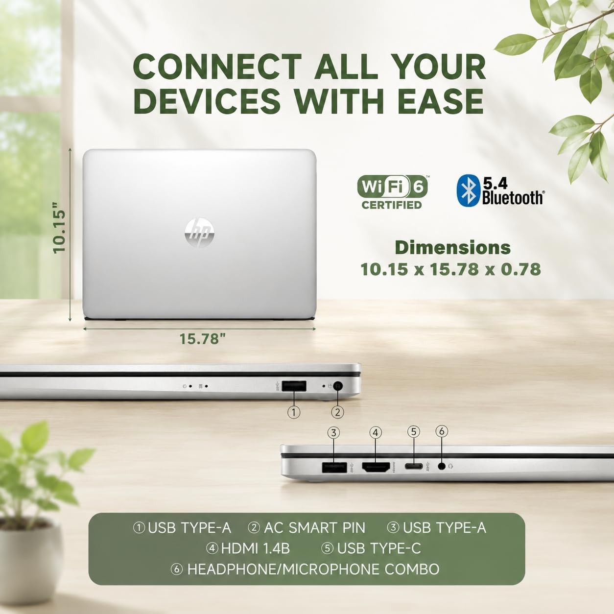 HP 17.3″ Touch Laptop HD AMD Ryzen 5 7430U Win 11 Pro 16GB RAM, 512GB SSD Silver