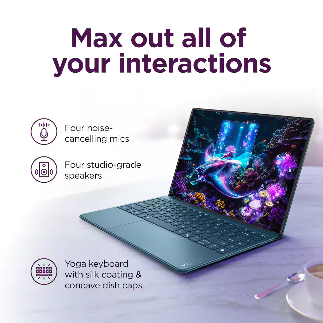 Lenovo – Yoga Slim 9i – Copilot+ PC – 14″ 4K 120Hz OLED Touchscreen Laptop – …