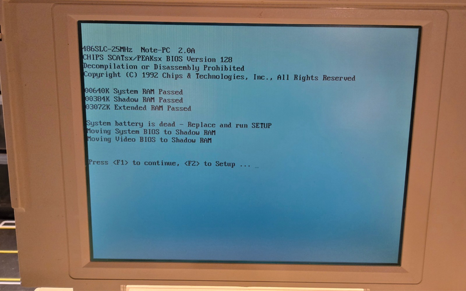 Vintage Inex 4100 (Cyrix Cx486SLC @ 25 MHz, 4 MB RAM, MS-DOS 6.22/Windows 3.1)