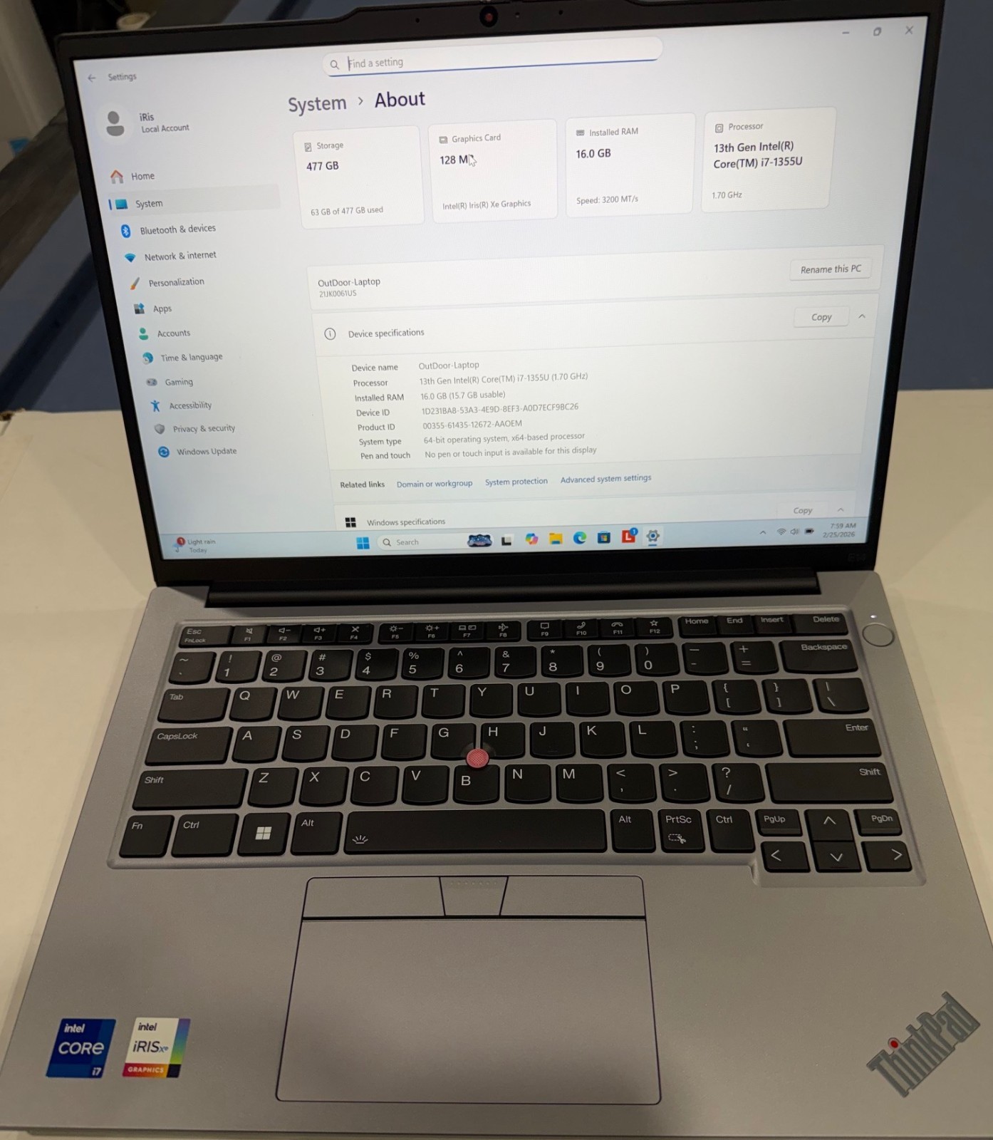 Lenovo ThinkPad E14 Gen 5 14″ (512GB SSD, 16GB RAM, Intel Core i7 13th Gen