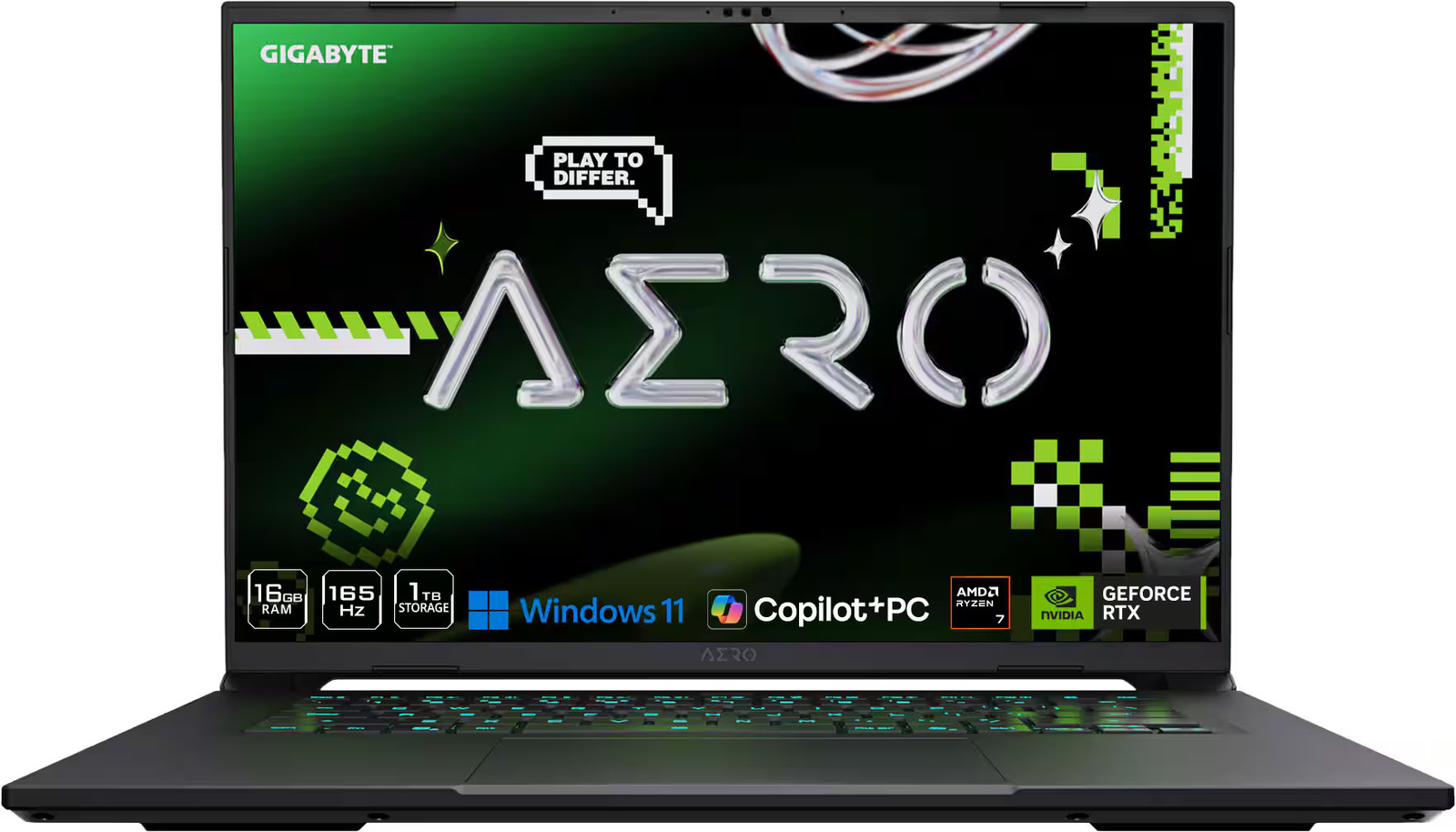 GIGABYTE – AERO X16 – Copilot+ PC – 165Hz 2560×1600 WQXGA – RTX5060 – AMD R…
