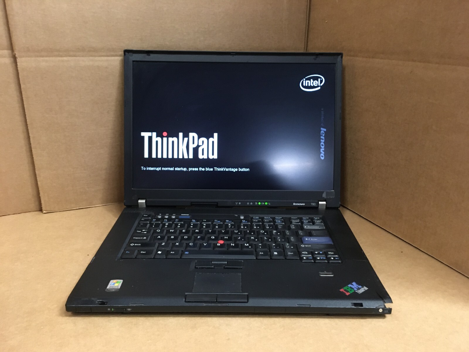 IBM ThinkPad T60 Laptop 15″ LCD 2.0GHz 80GB HDD 2GB RAM Windows XP TYPE: 8741