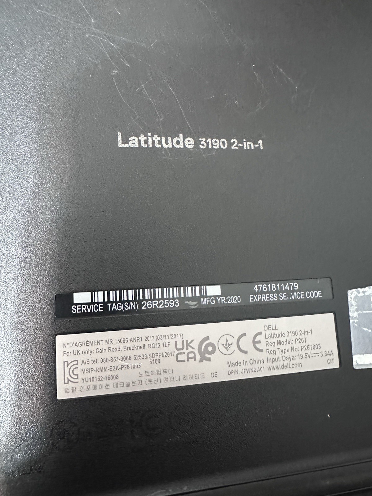 Dell Latitude 11 3190 2-in-1 read description And Charger