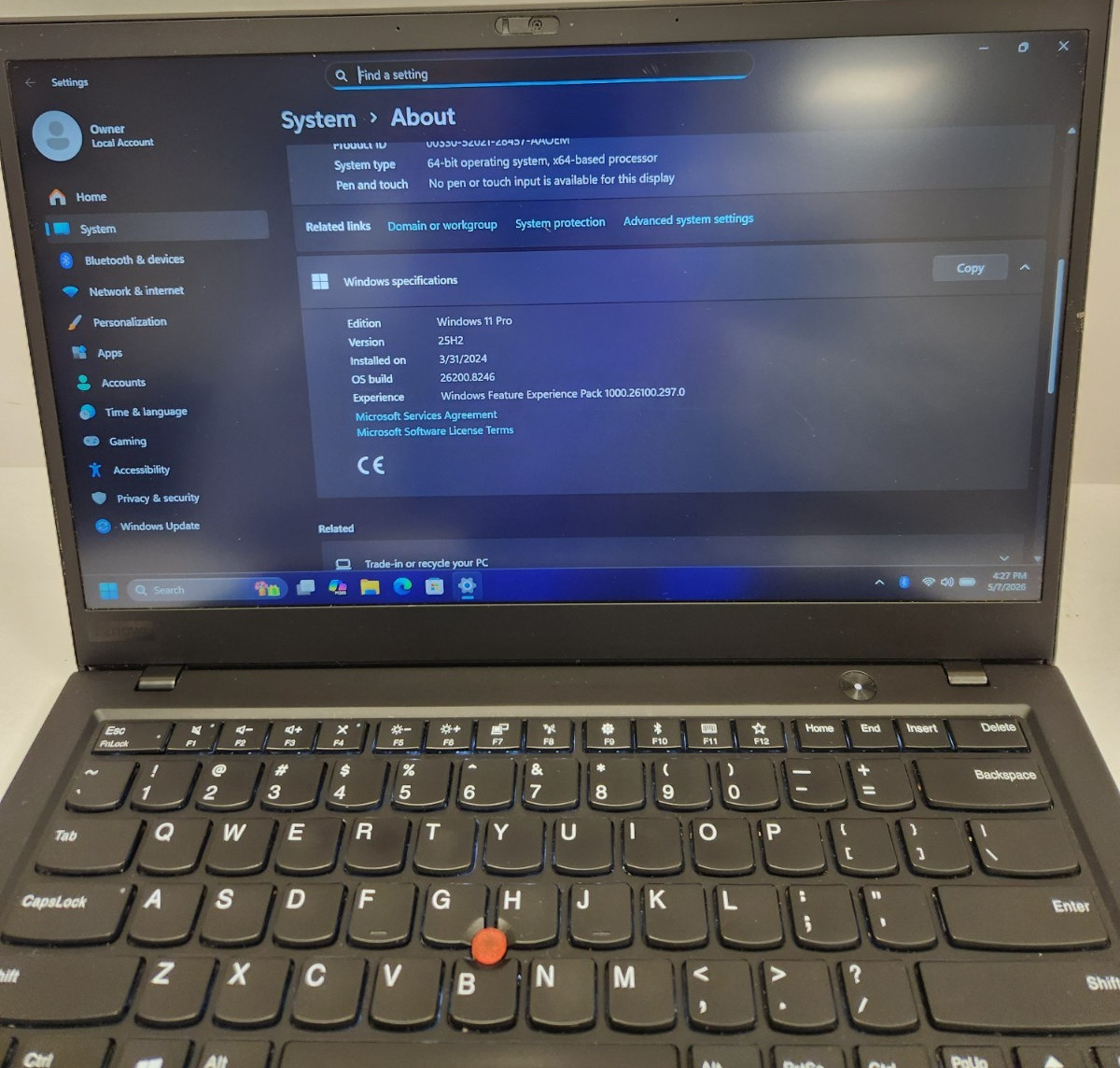 Lenovo ThinkPad X1 Carbon 6th Gen Core i5-8250U, 8GB RAM, 256GB NVME Win11 #0467
