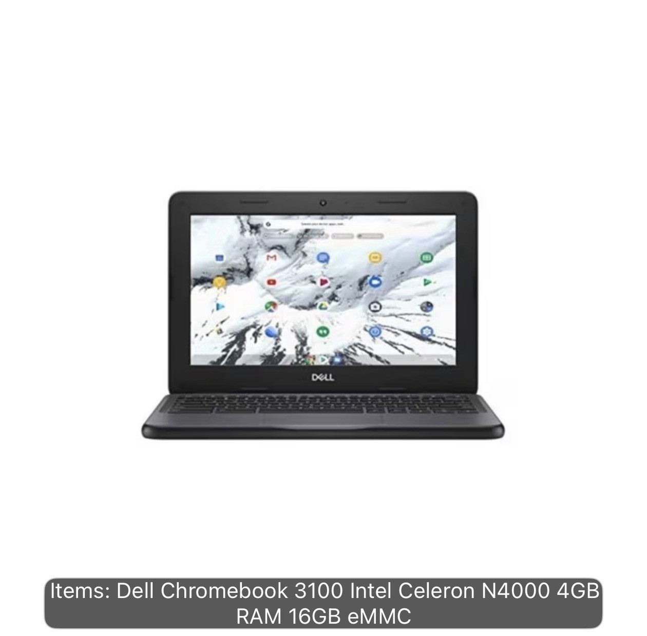 Dell Chromebook 3100 Intel Celeron N4000 4GB RAM, 16GB eMMC