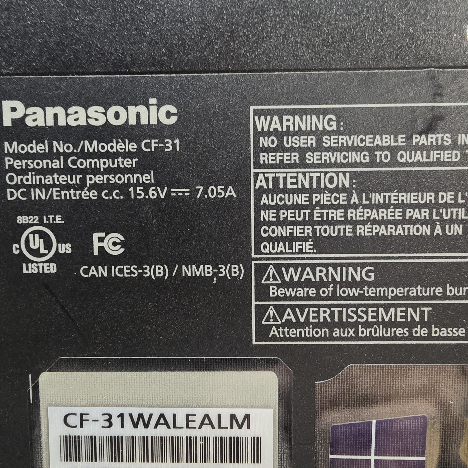 Panasonic Toughbook CF-31 MK4 13.1 Laptop i5 3340M 8GB 500GB Win10 Pro Touch