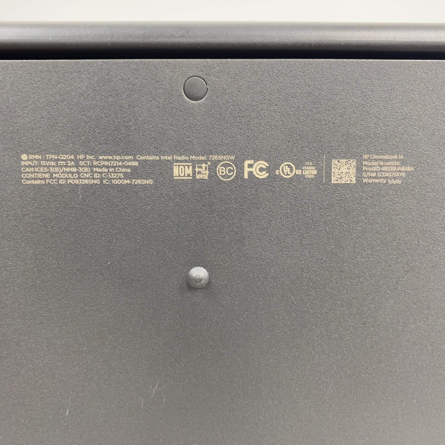 HP Chromebook 11A 14-CA023NR 14″ Intel Celeron N3350 1.1GHz 4GB RAM 32GB