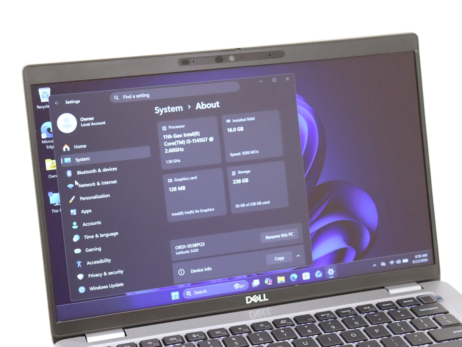 Dell Latitude 5420 14.0″ FHD Touch Intel i5-1145G7 16GB 256GB NVMe W11P