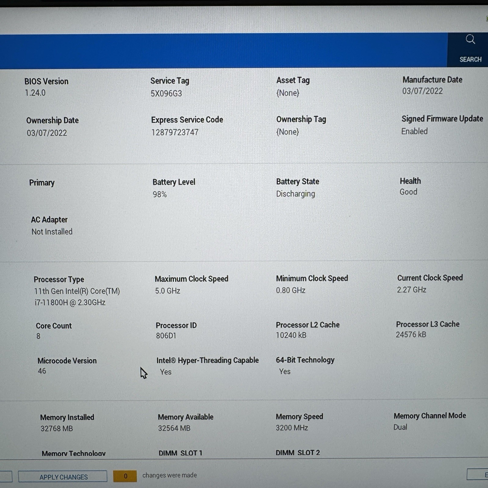 Dell Precision 5560 15.6″ FHD+ | i7-11800H 2.30GHz | Quadro T1200 | No RAM/SSD