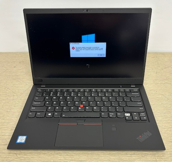 Lenovo ThinkPad X1 Carbon Gen 6 i5-8350U 1.70GHz 8GB 256GB No OS (w/ Issues)