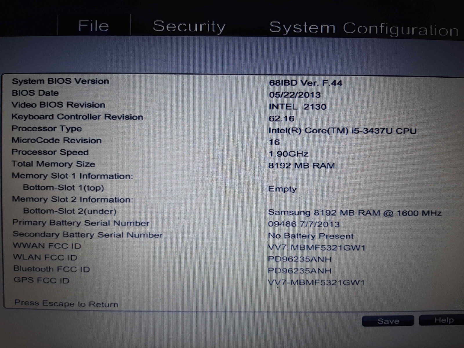 HP ELITEBOOK FOLIO 9470m i5-3437U 1.9GHz 8GB RAM ULTRABOOK unit 2 OF 4