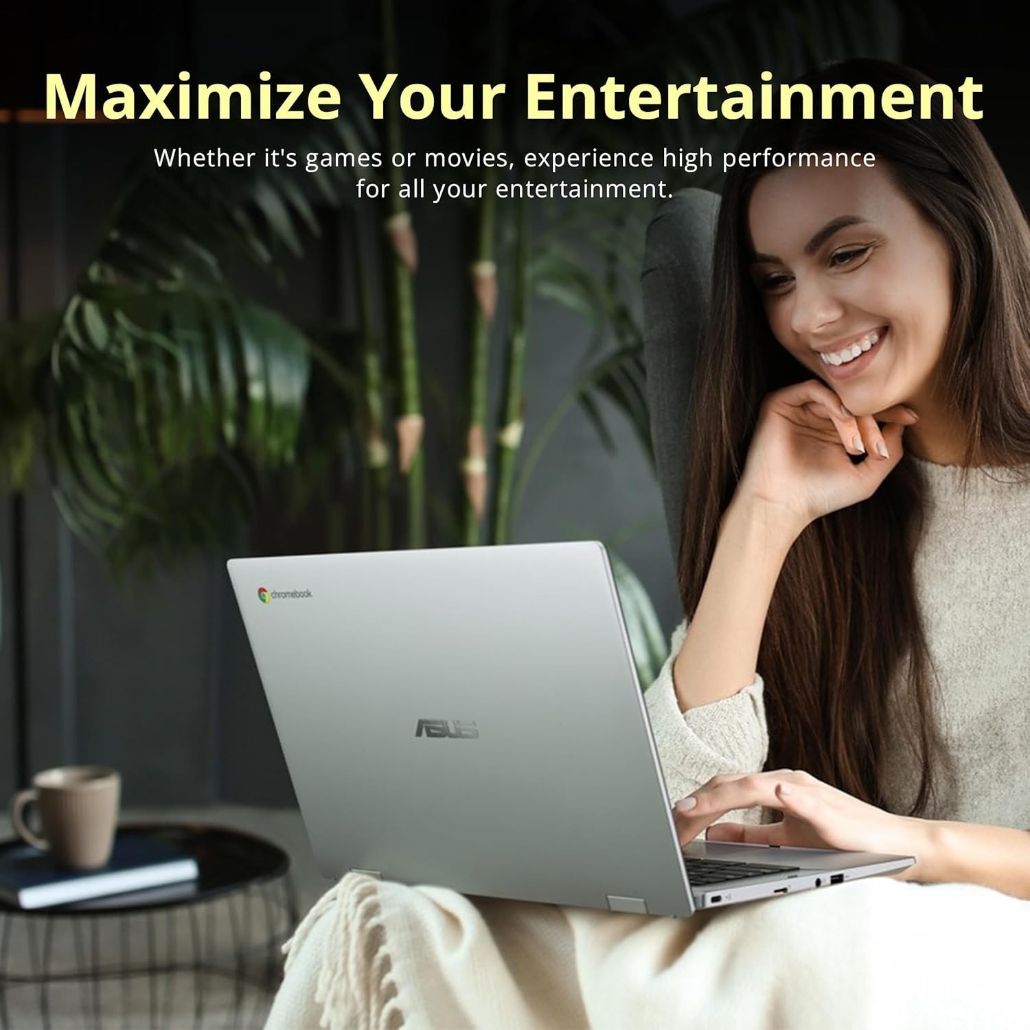 Lightweight 14″ Chromebook CX1 – FHD Anti-Glare, WiFi 6, 4GB RAM, 224GB Storage