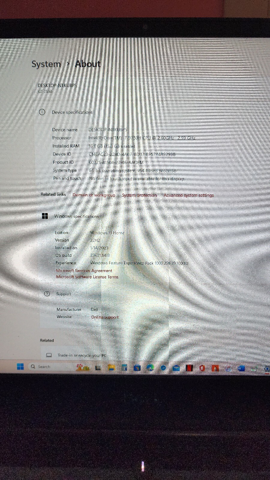 Dell G5 17 7590 i7-9750H 2.60 GHz 15.6 in 256 GB SSD 1 TB HDD 16 GB RAM