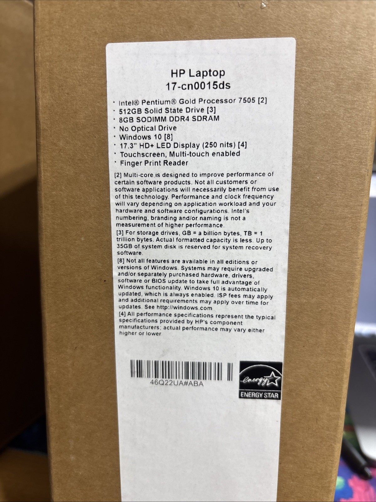 NEW – HP laptop 17-CN0015DS – FACTORY SEALED
