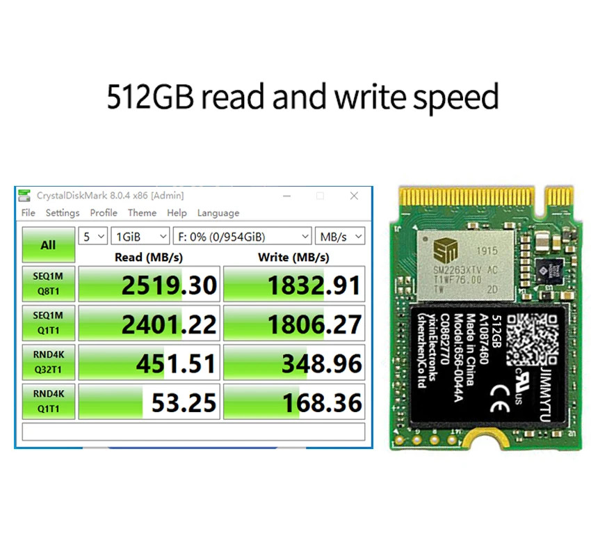 SSD M2 2230 1 Tb for Laptop Microsoft Surface Laptop3 /4 / 5 /Surface Pro 8 Pro