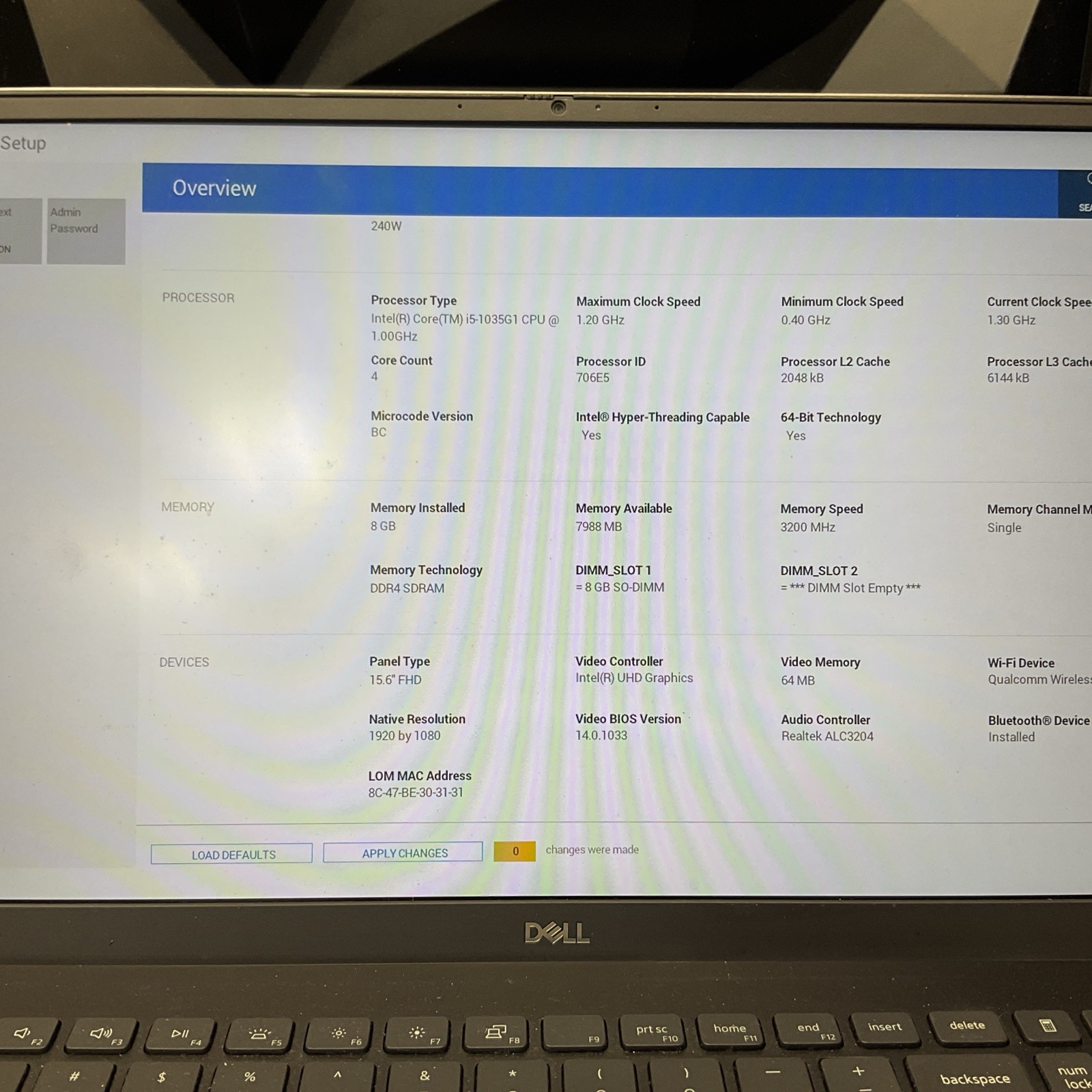 Dell Vostro 15 5501 / i5 10th Gen / BIOS Unlocked / No RAM / No SSD / C5