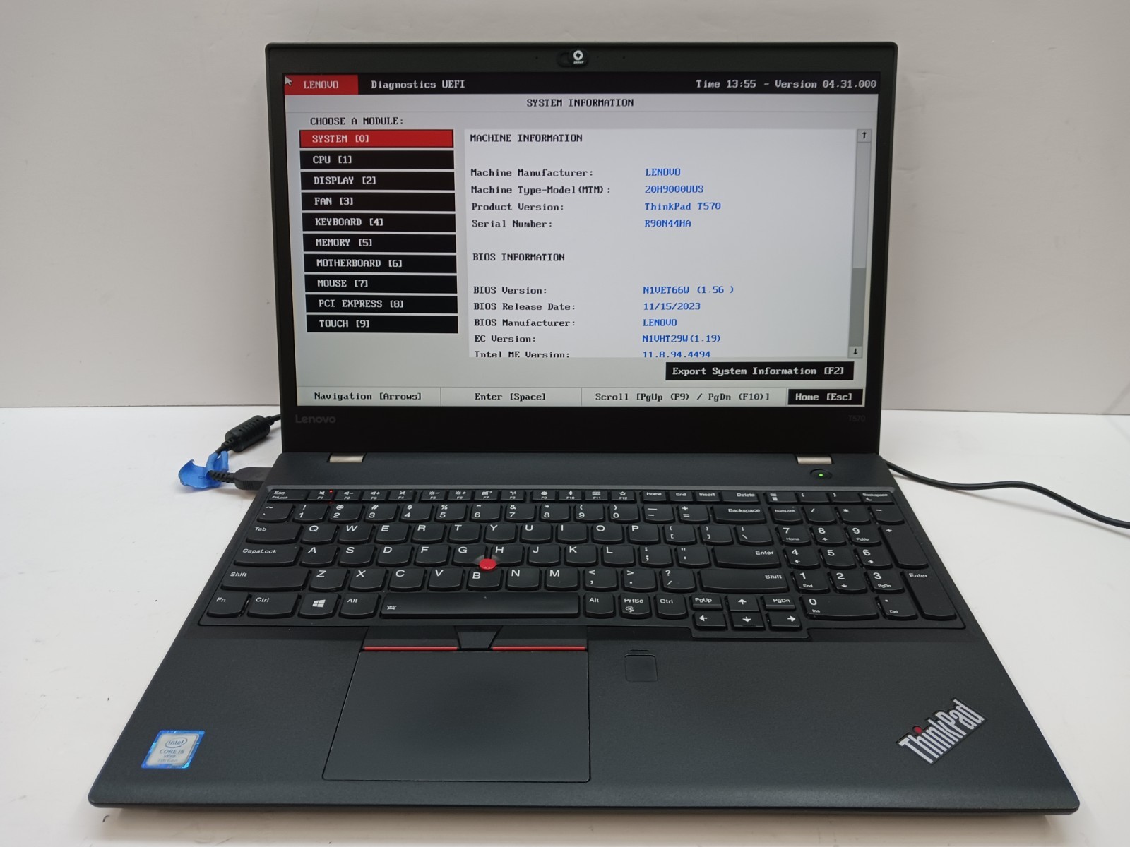 15.5″ Lenovo ThinkPad T570 Intel Core i5-7300 2.60GHz 8GB RAM 128 GB NVMe, NO OS