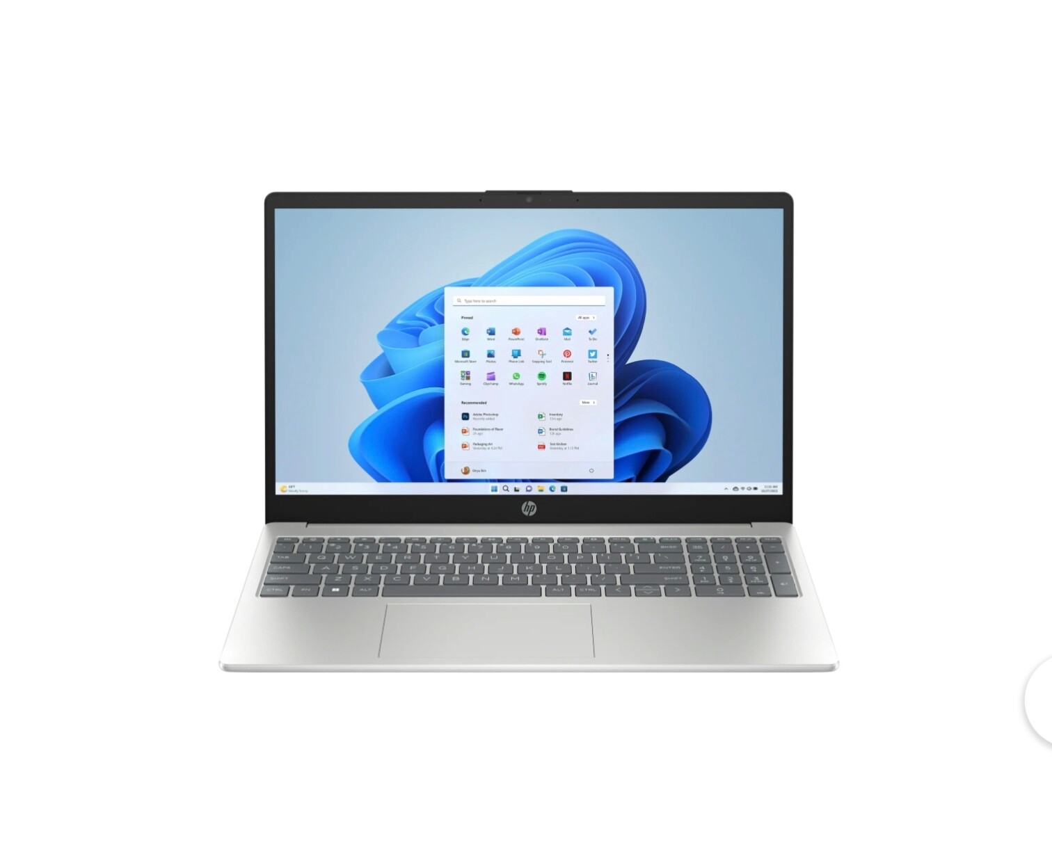 HP 15.6 inch Windows Laptop Intel Processor N200 4GB RAM 128 UFS Natural Silver