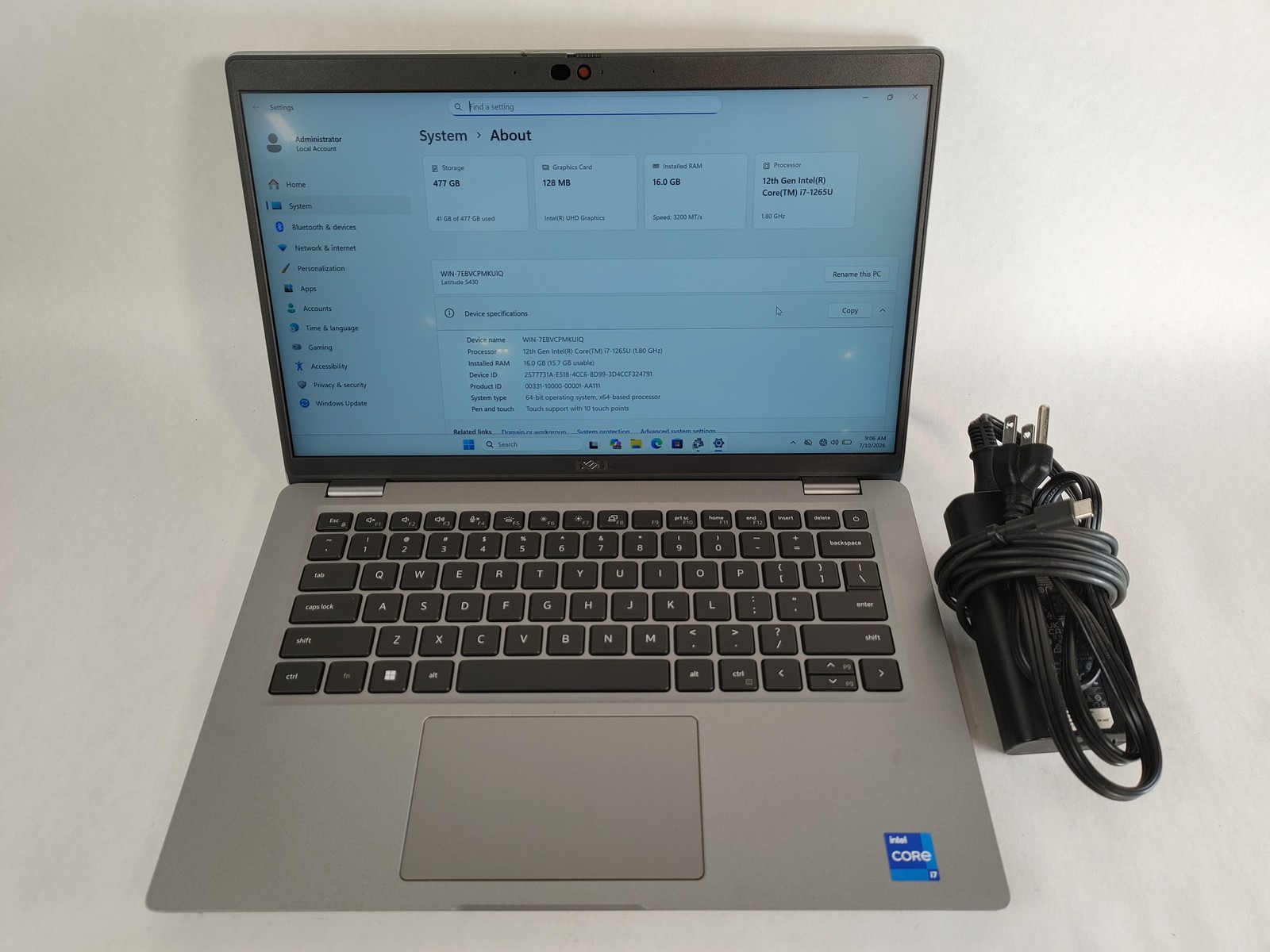 Dell Latitude 5430 Core i7-1265U 1.80 GHz 16 GB DDR4 512 GB NVMe Windows 11 Pro
