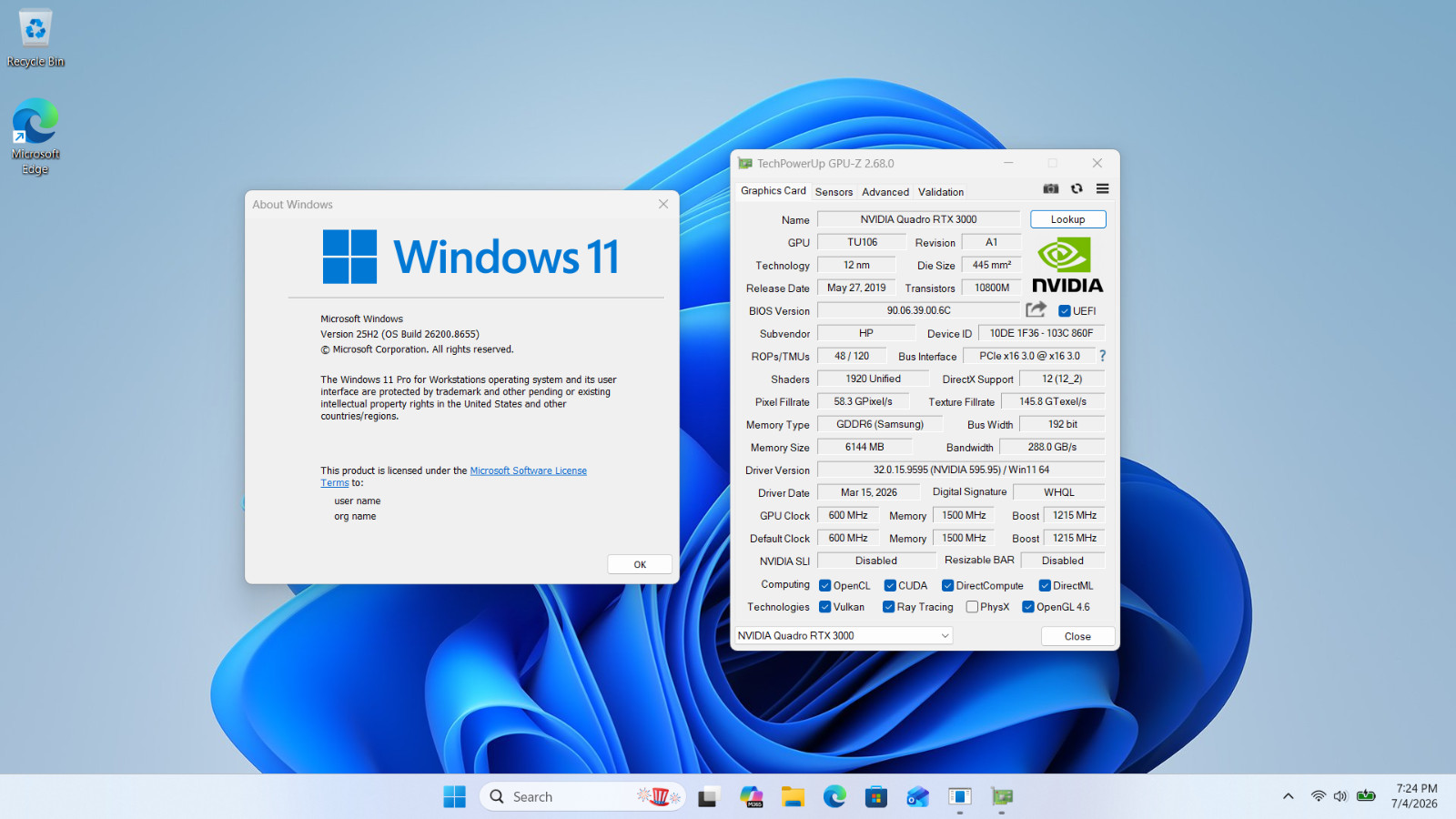HP Zbook 15 G6 Xeon E-2286M 32GB 512GB NVIDIA Quadro RTX 3000 6GB – Very Good