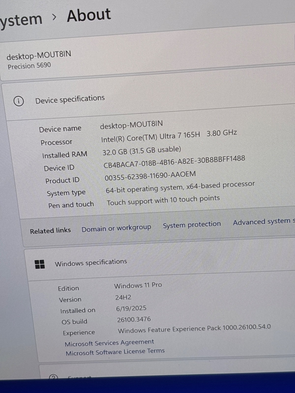 Dell 5690 16″ Intel Ultra 7 165H Touch OLED 32GB RAM 1tb Ssd WORTH 2x ASK PRICE
