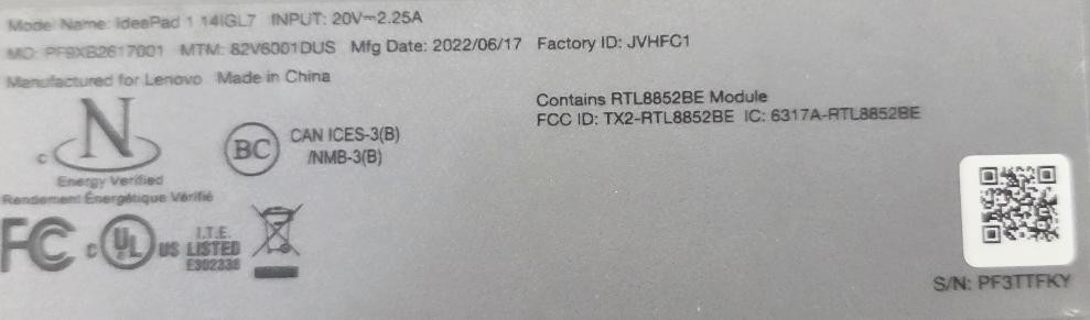 LENOVO WINS 11 HOME 128GB 4GB RAM WITH POWER CORD (P10024429)