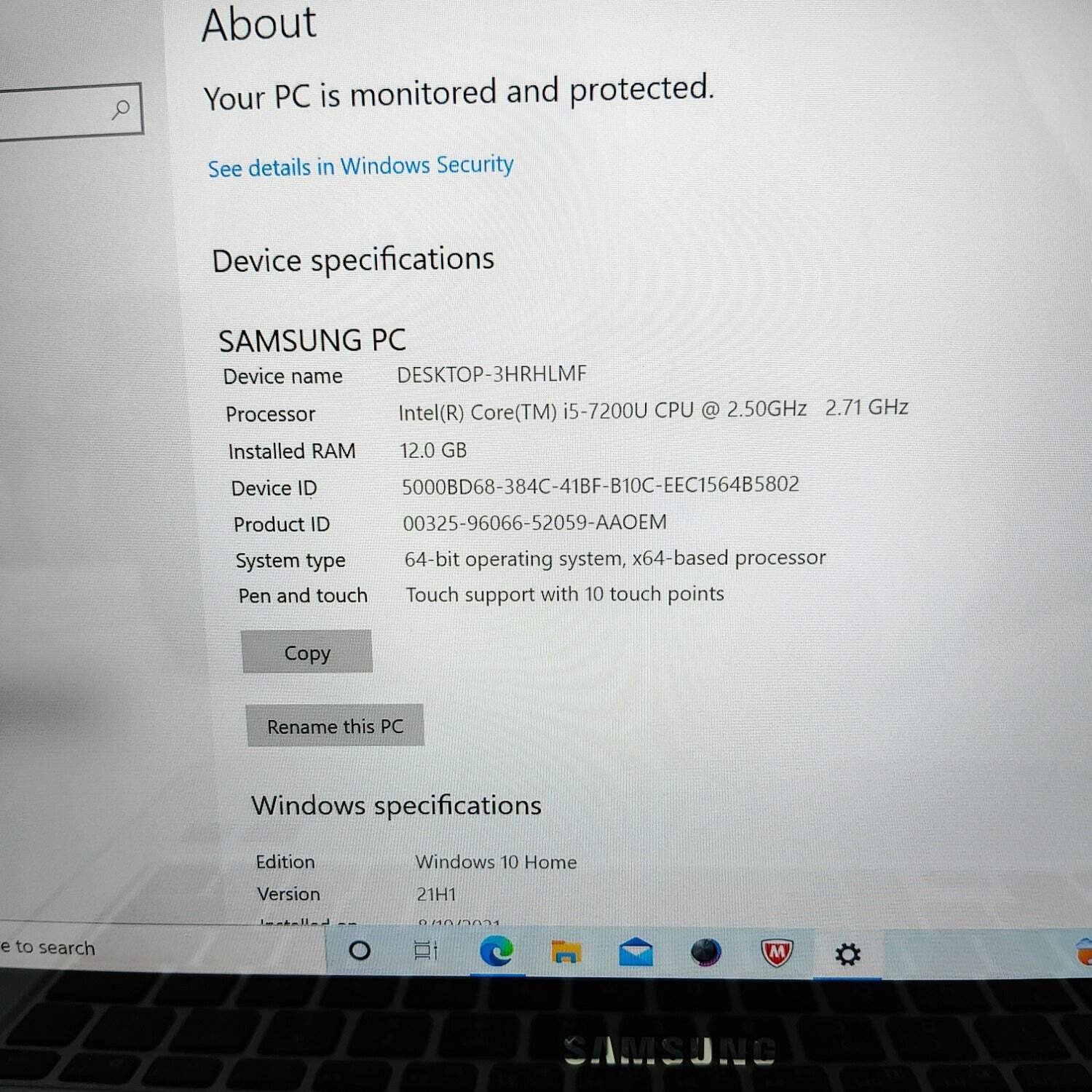 Samsung 740U NP740U3M 13.3″ i5-7200U 2.5GHz 12GB RAM 1TB SSD