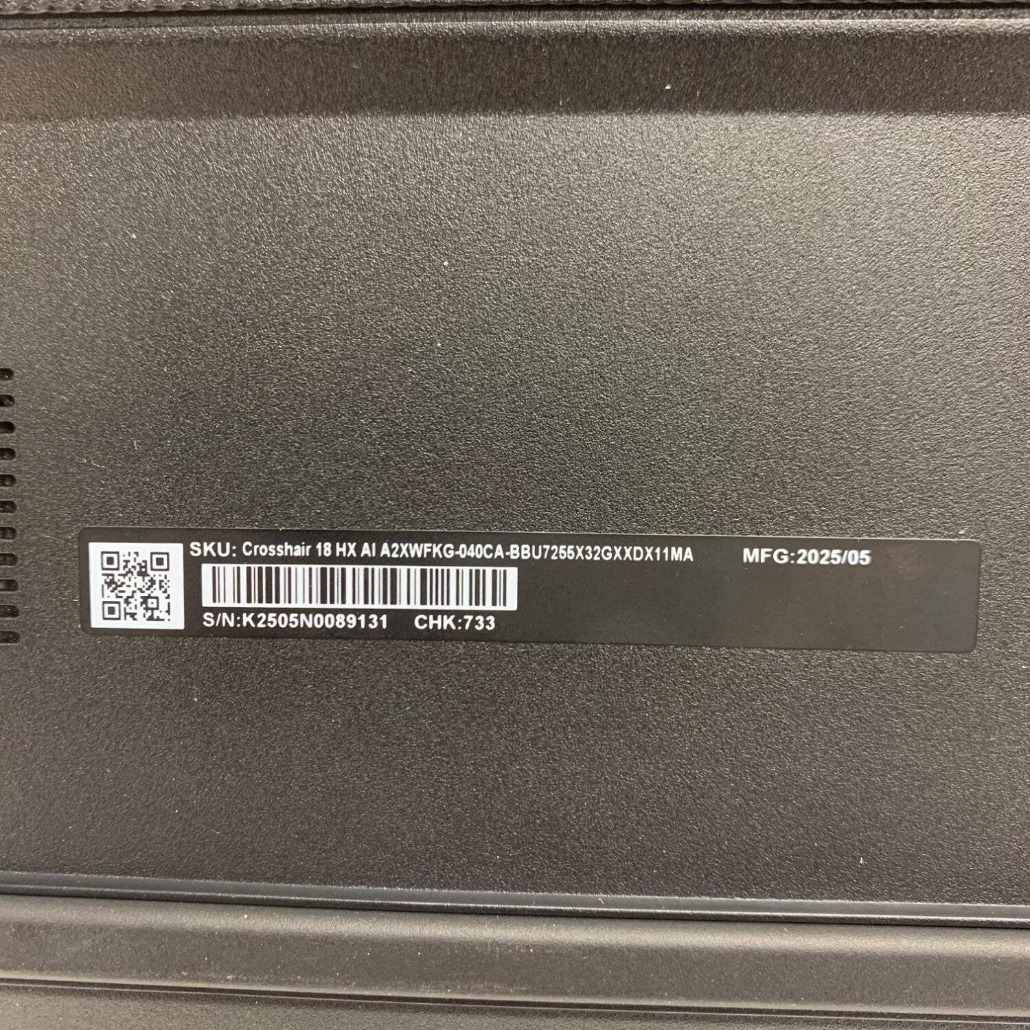 MSI Crosshair 18 18″ Core Ultra 7 255HX 2.4GHz 32GB RAM 1TB SSD GeForce RTX 5060