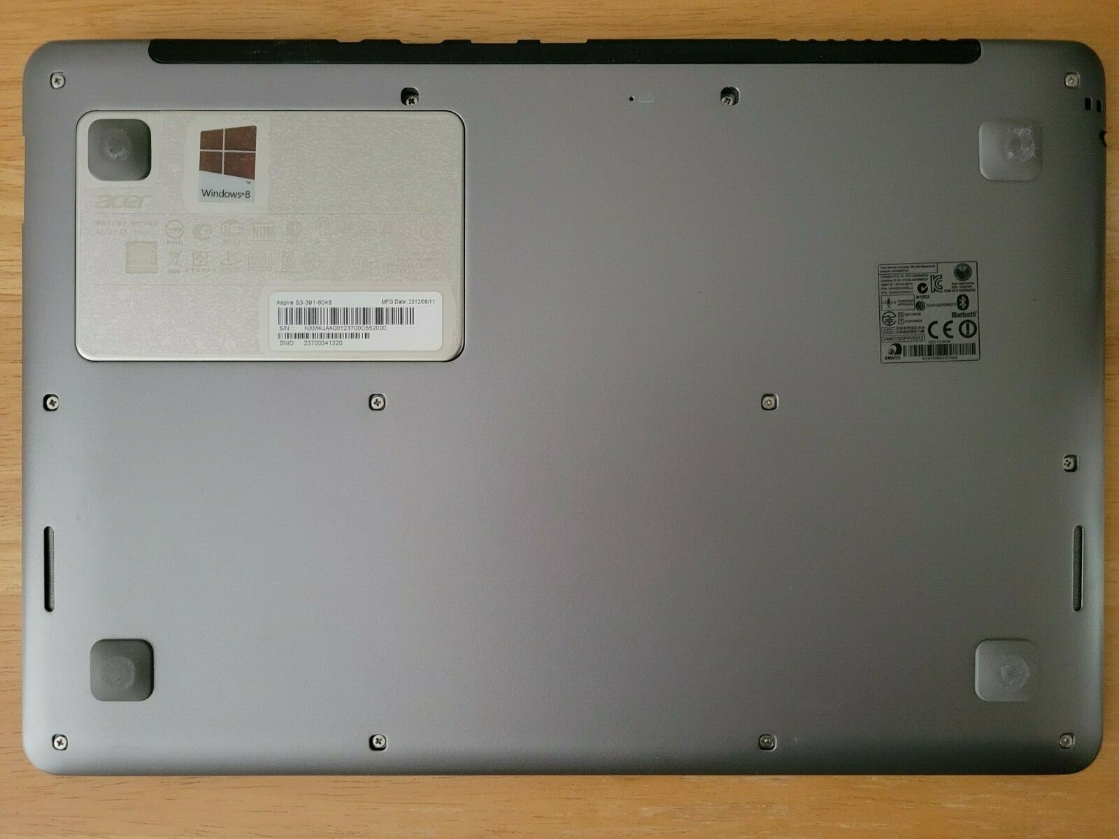 Acer Aspire S3-391-6048 13.3in i3-2367M 4GB RAM 120GB SSD + 20GB On-board SSD
