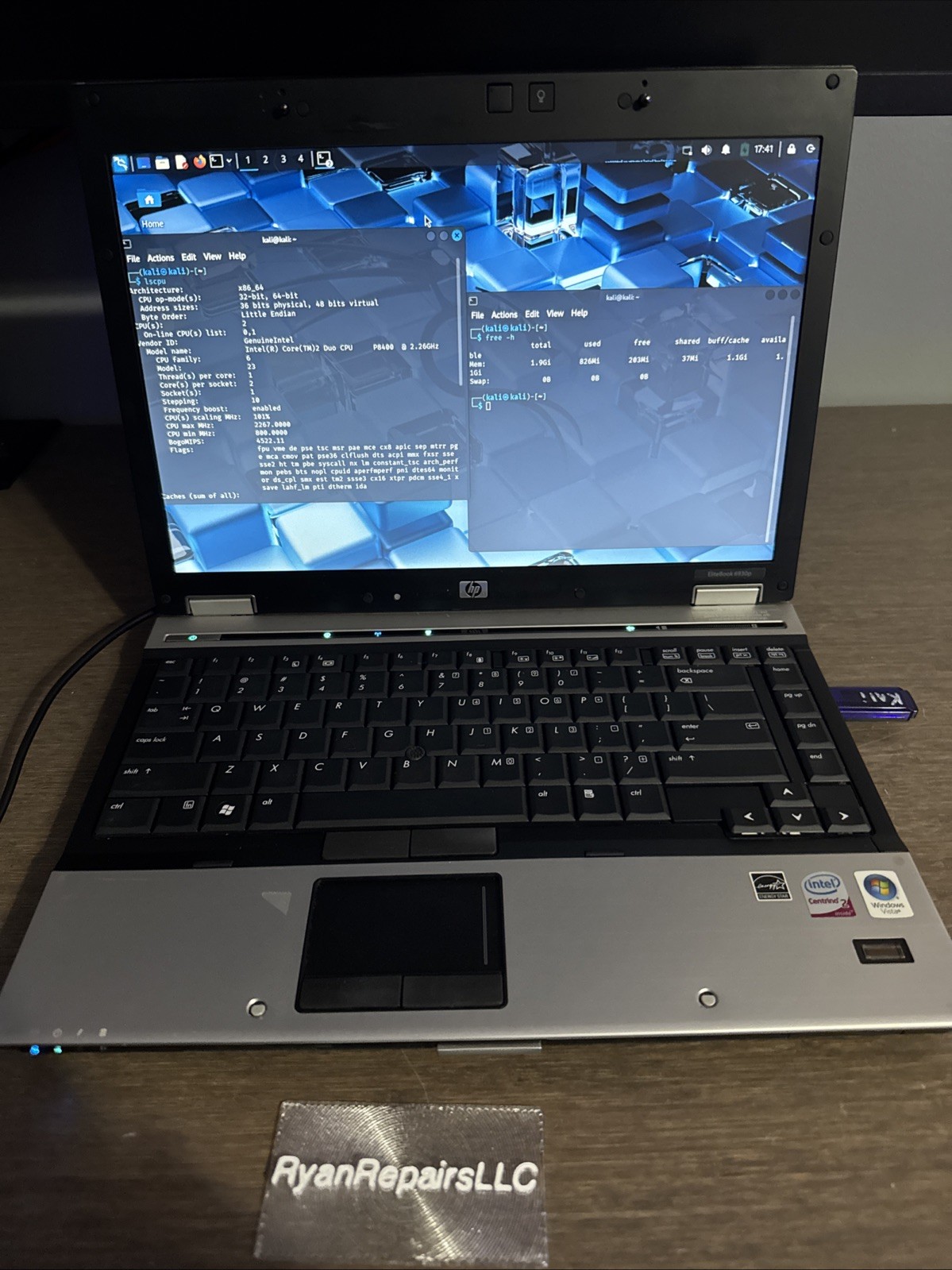 HP EliteBook 6930P Intel Core 2 Duo P8400 2GB RAM NO Hdd