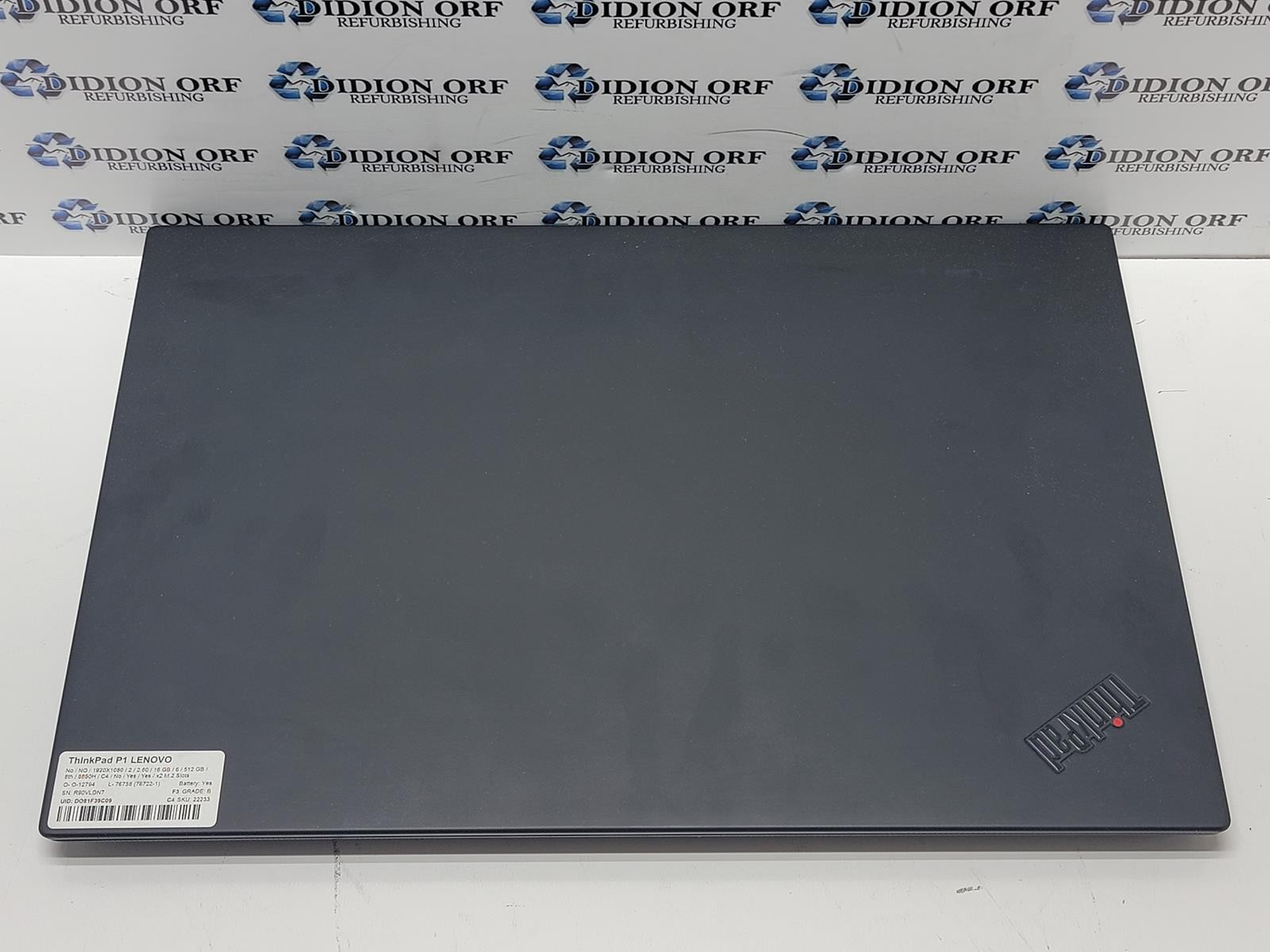 LENOVO ThinkPad P1 i7 8850H 2.60GHz 16 GB RAM P2000 512 GB SSD NO OS SKU 22233