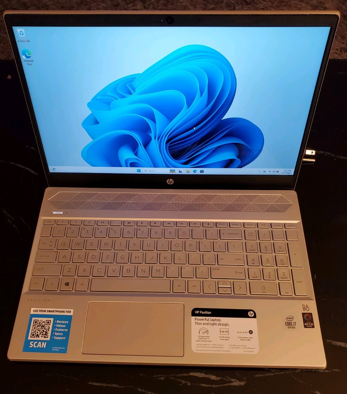 HP Pavilion 15-CS/i7-1065G7/12GB RAM/128GB NVMe/1TB HDD/Passed Hardware Tests