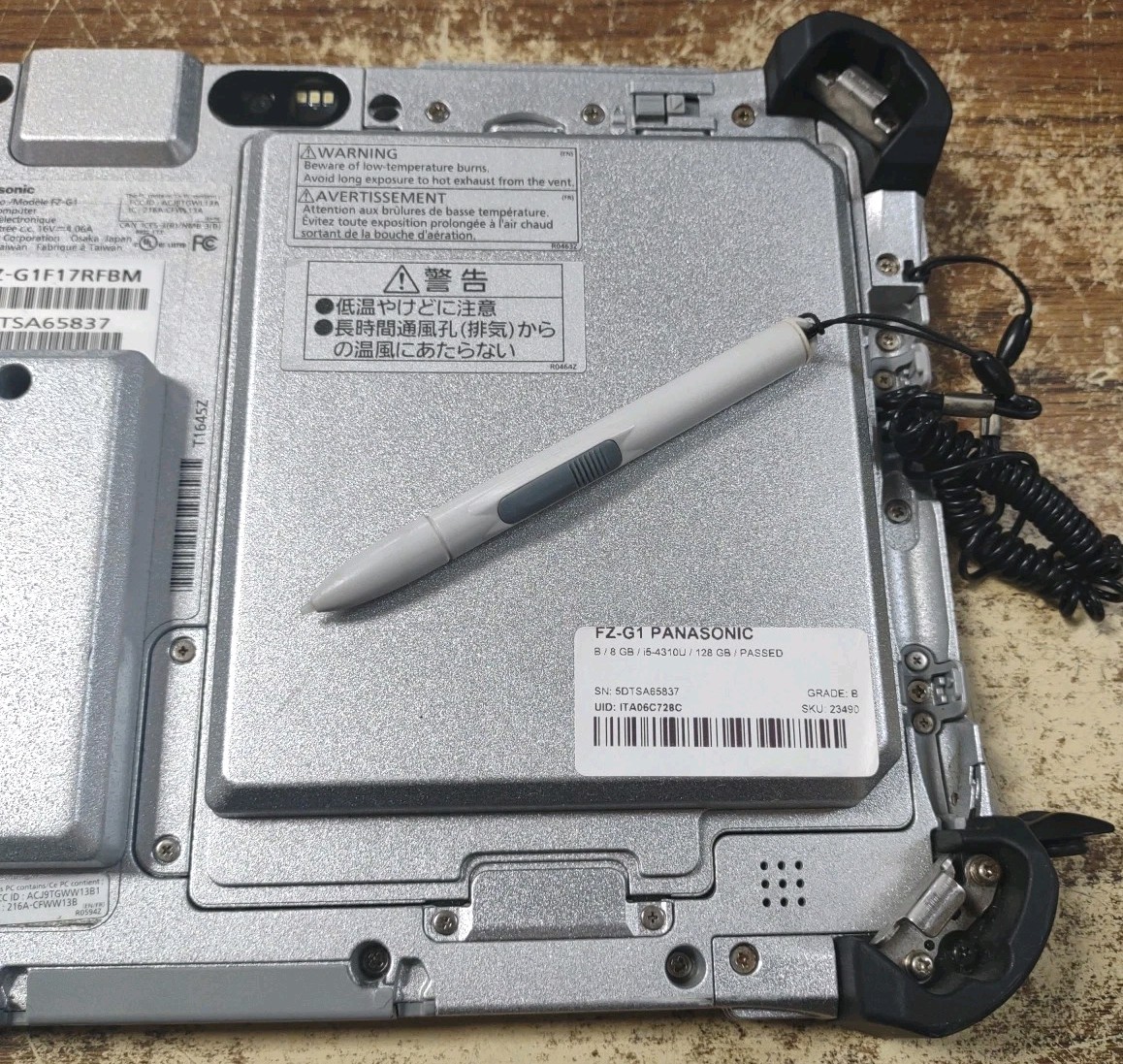 Panasonic Toughpad FZ-G1 Rugged Tablet W/ i5-4310U, 8GB,128GB, STYLUS.