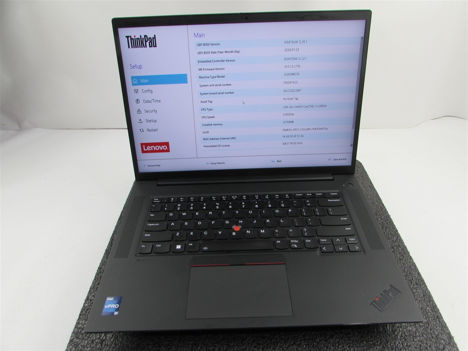 LENOVO THINKPAD P1 (GEN 5) FHD CORE I7-12800H 1TB 32GB RAM RTX A1000 WIN 11