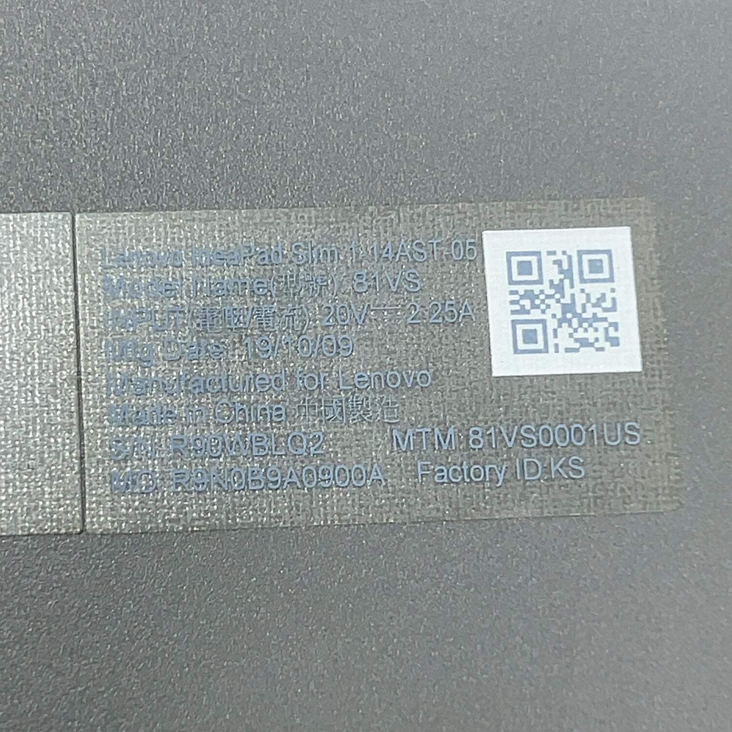 Lenovo Slim 1 81VS 14″ 3020e 1.6GHz 8GB RAM 128GB SSD