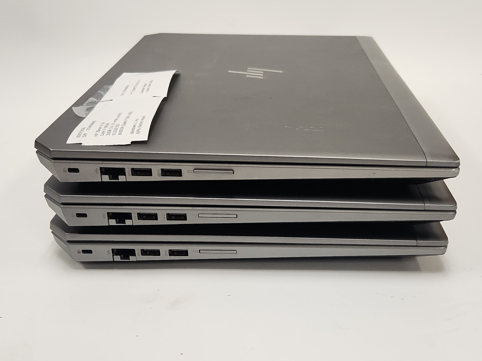Lot of 3 HP ZBook 15 G6 i7-9850H 2.60GHz 32GB Ram 512GB SSD W11P NVIDIA T2000