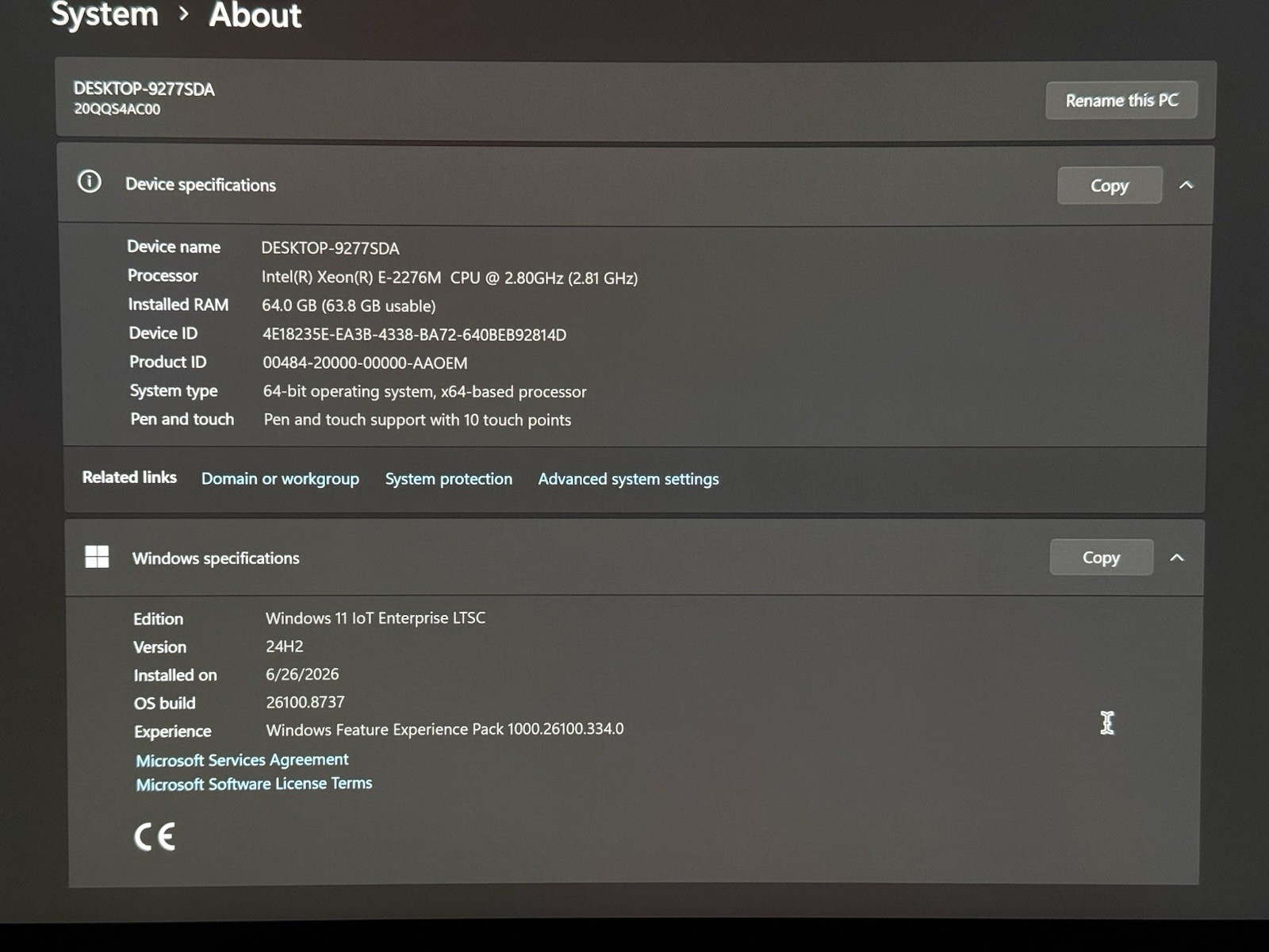 Lenovo ThinkPad P53 Xeon E-2276M 2.8GHz 6c/12t 64GB RAM 3.5TB RTX 5000 4K OLED