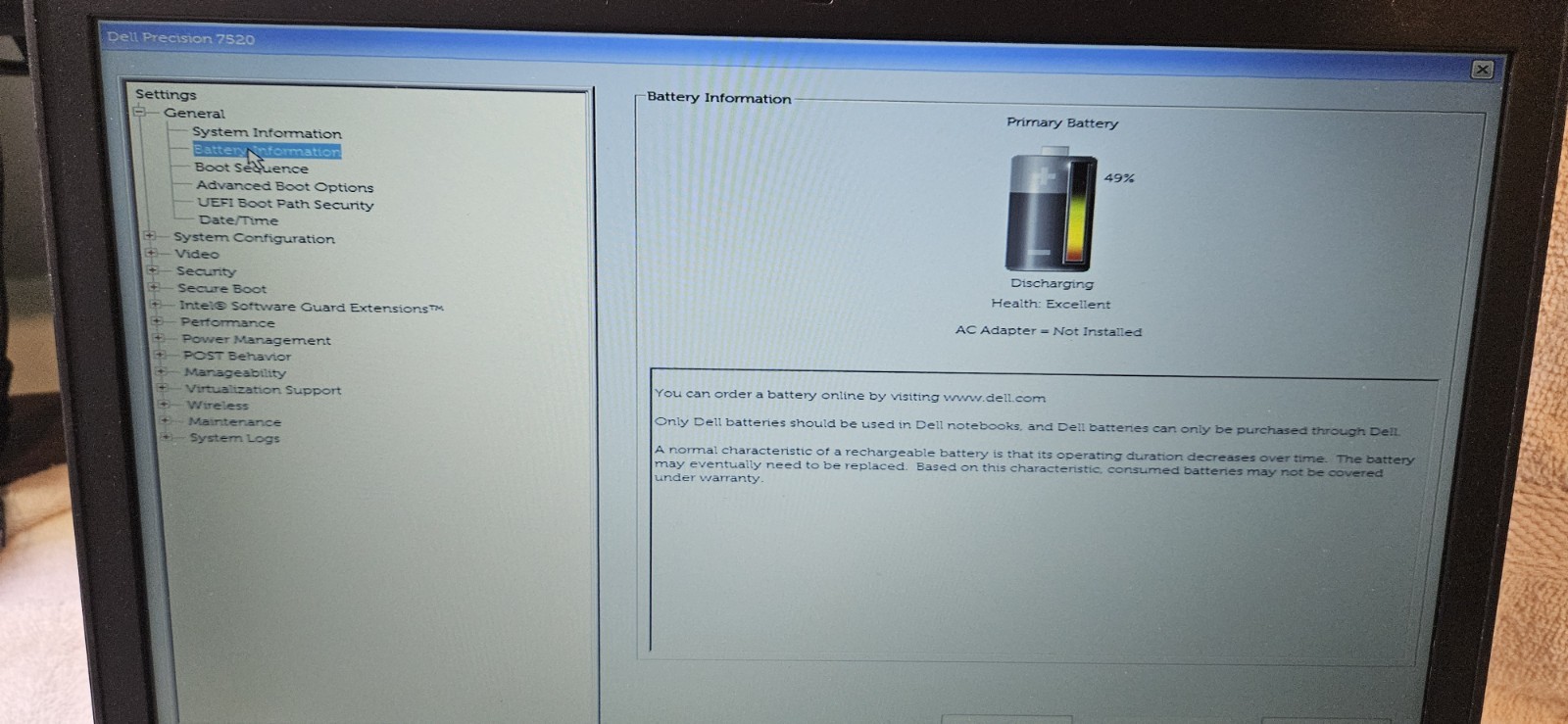 Dell Precision 7250 6th Gen i7, 8GB RAM, No HD, No Charger