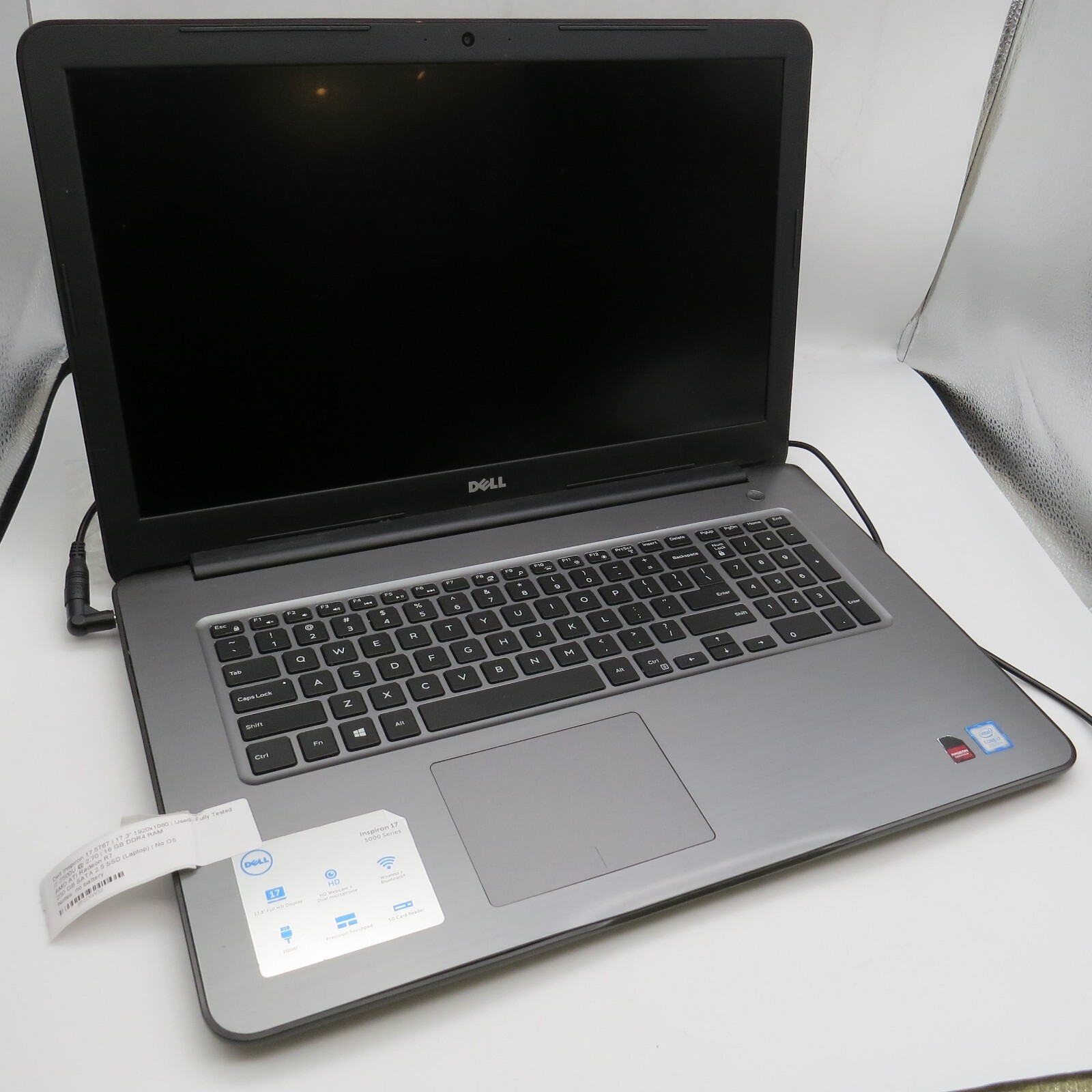 Dell Inspiron 17 5767-17.3″-i7-7500U@2.70GHz-16GB RAM-250GB 2.5 SSD-NO OS *READ*