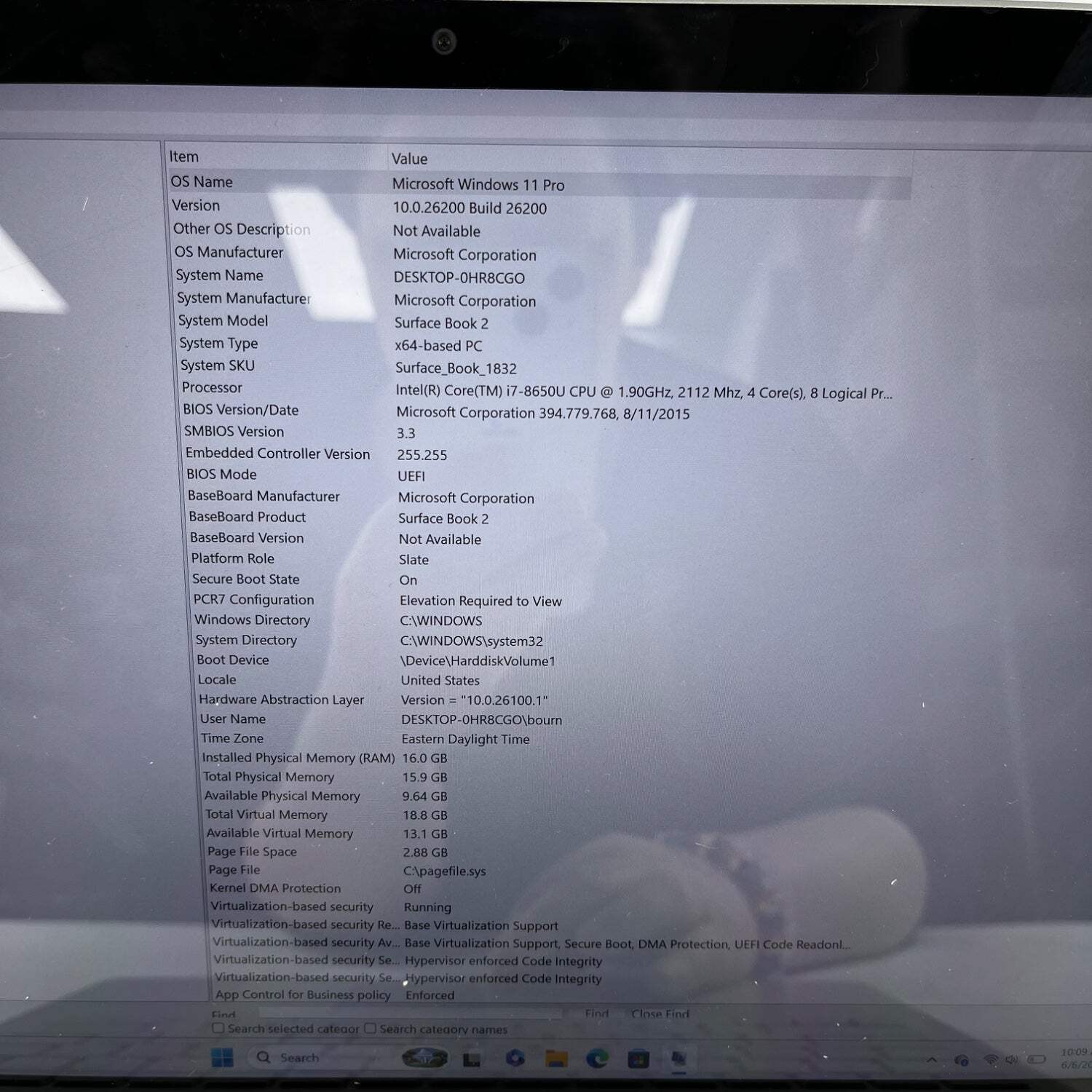 Microsoft Surface Book 2 13.5″ i7-8650U 2.11GHz 16GB RAM 1TB SSD