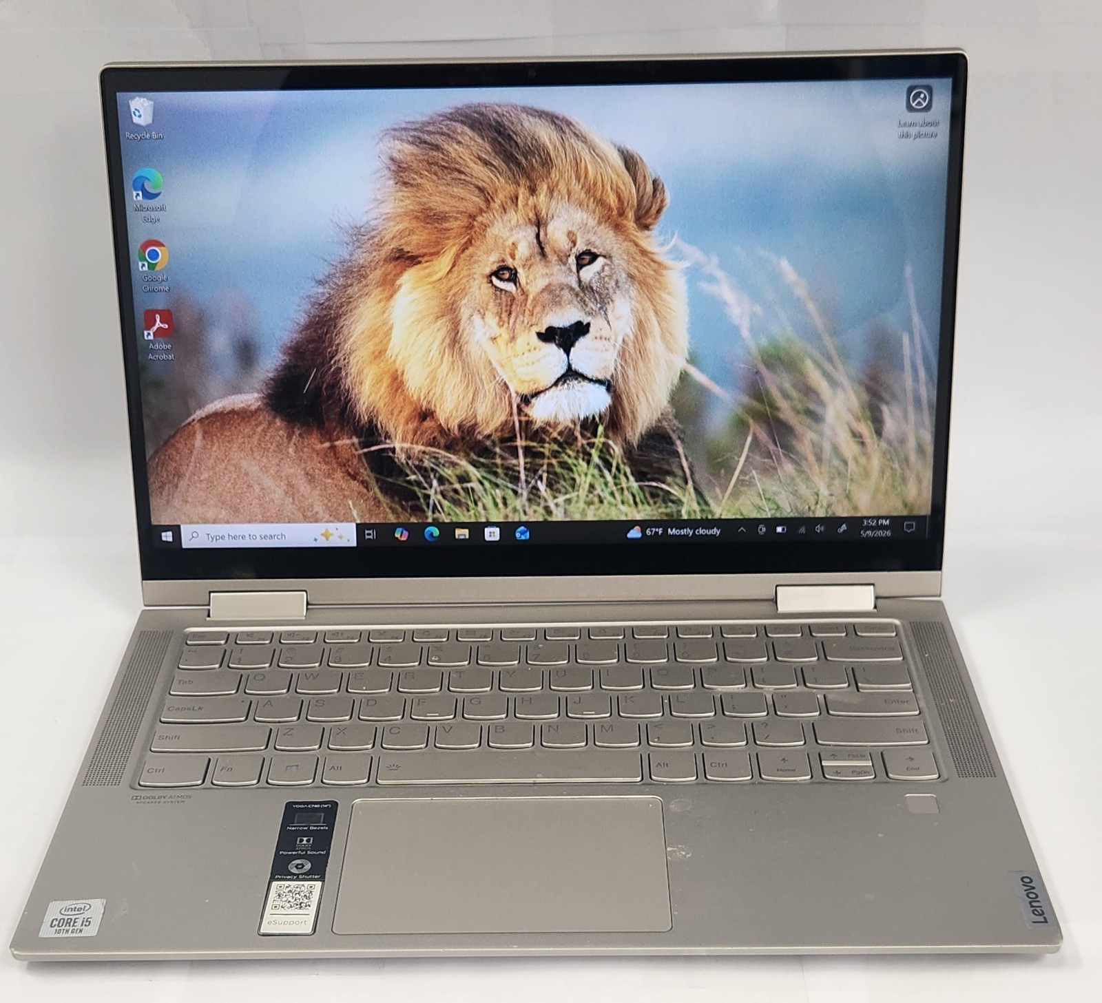 Lenovo Yoga 14in 2-n-1 Laptop, i5 10th Gen, 8GB RAM, 256GB SSD, Win 10 Pro READ!