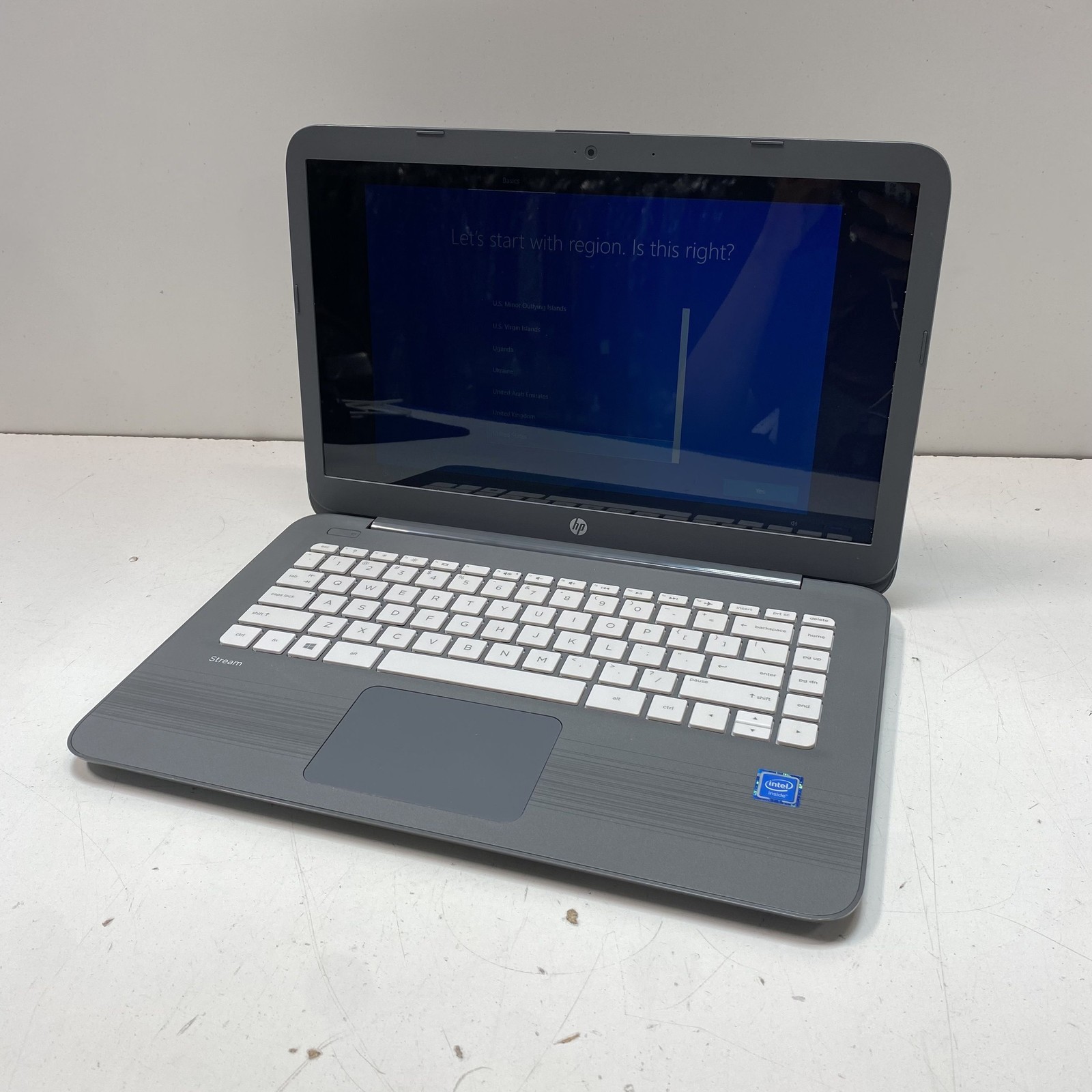 HP Stream 14-cb012wm 14″ Laptop Windows 10 Intel Celeron Gray Tested Works
