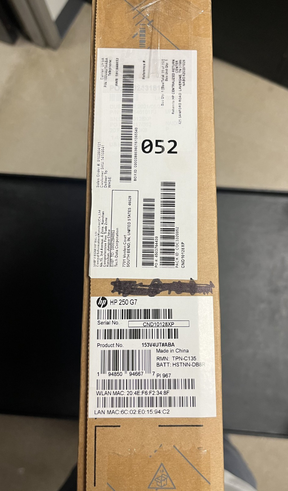 HP 250 G7 15.6″ – i5/8GB/256 SSD