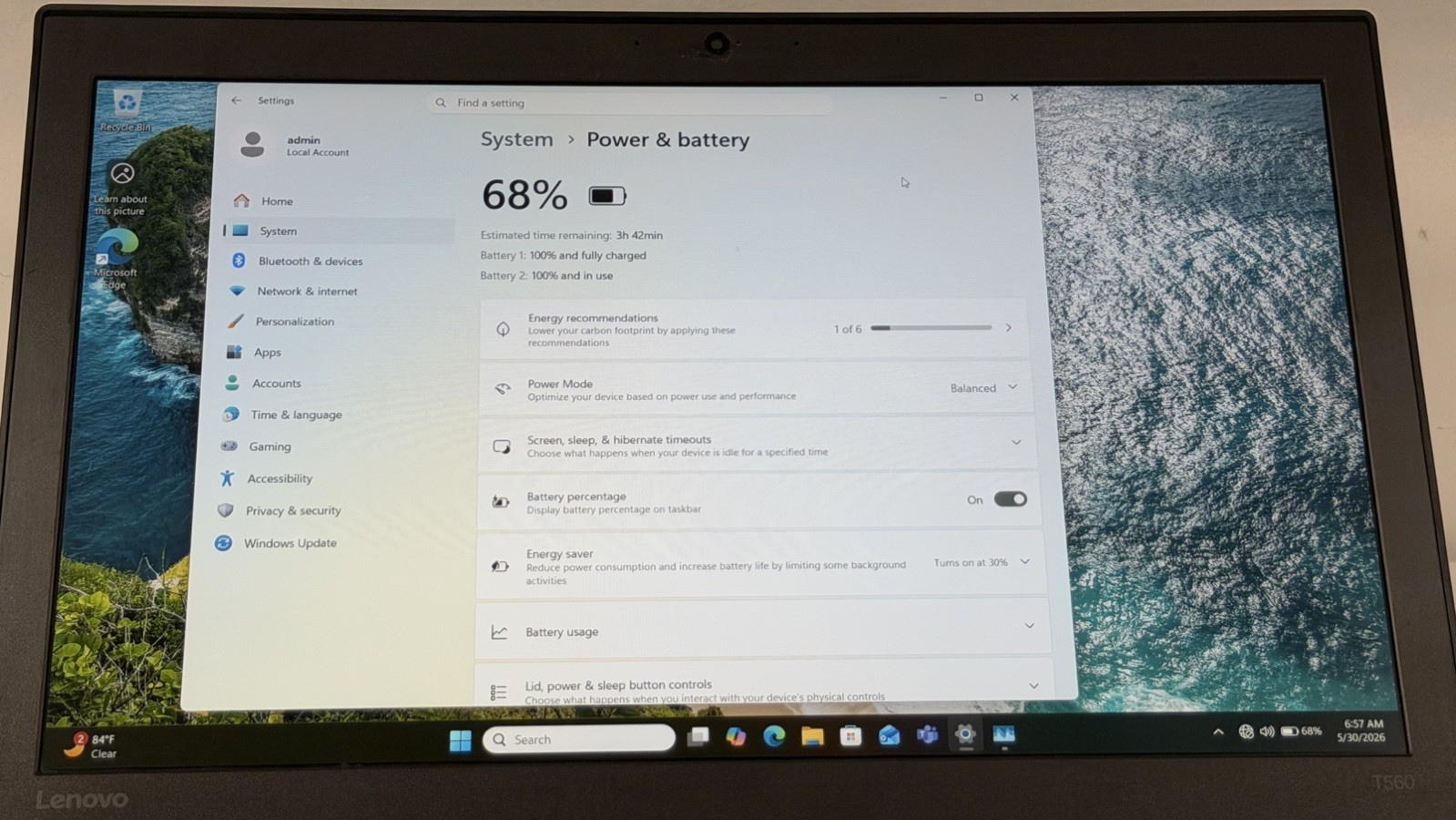 Lenovo ThinkPad T560 i7-6600U 24GB RAM 256GB SSD 15.6″ FHD Windows 11 Pro