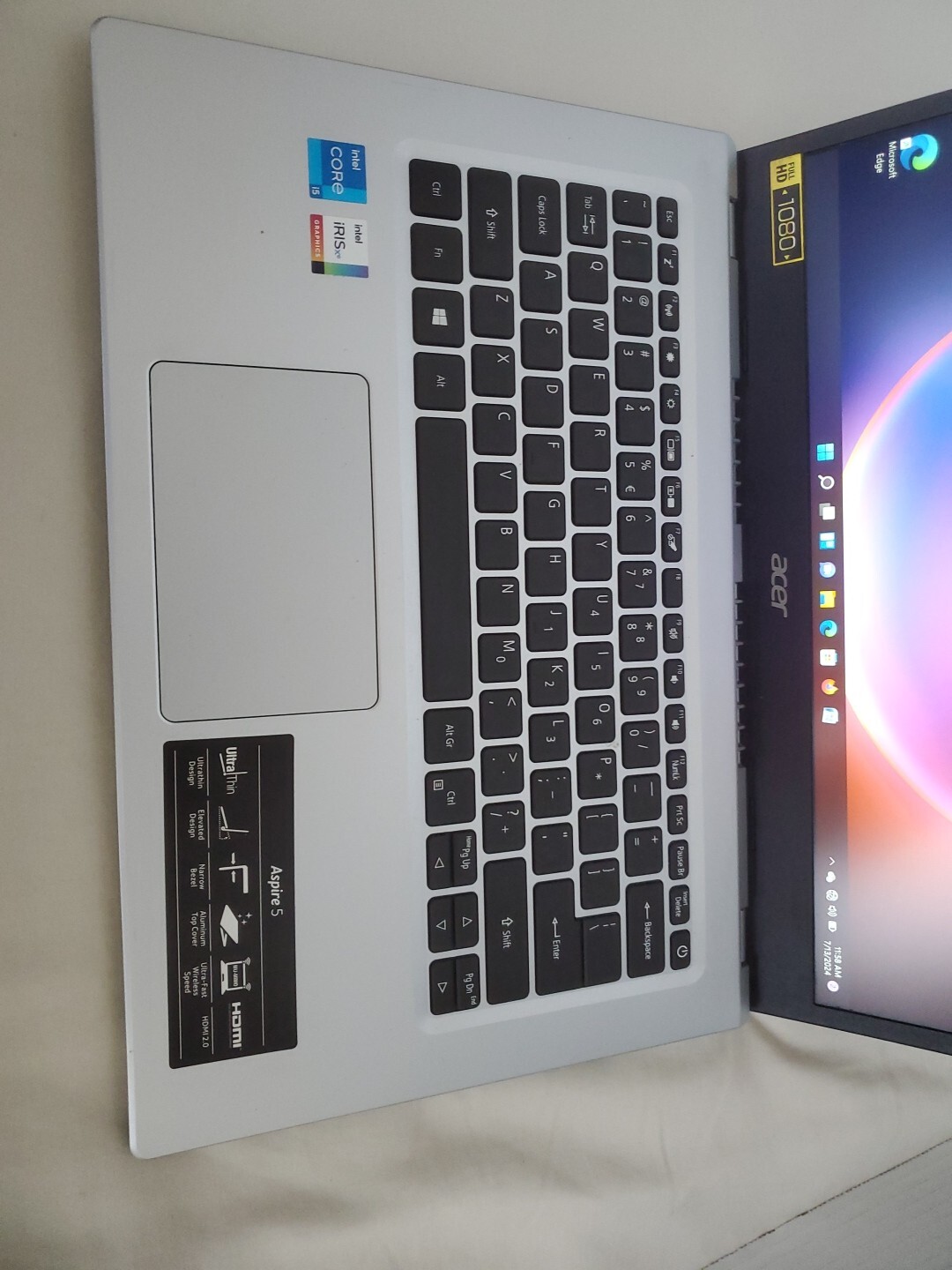Acer Laptop A515-54 Intel Core i5-1135G7 11Gen ,256GB SSD, 8GB RAM Full HD,Win11