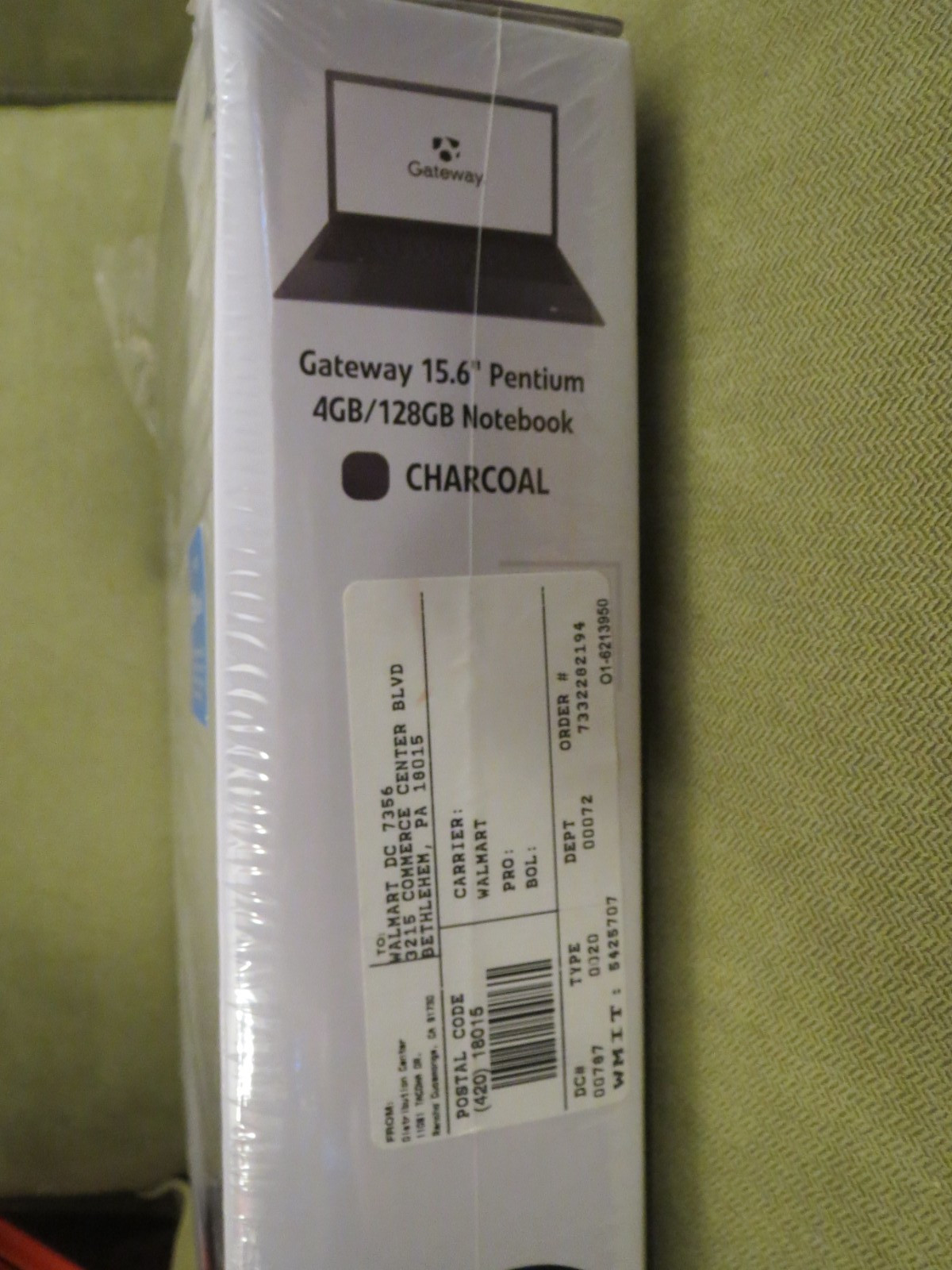 Gateway (Cow Theme) 15.6 inch Ultra Slim Notebook GWTN156-BK, EMPTY BOX ONLY